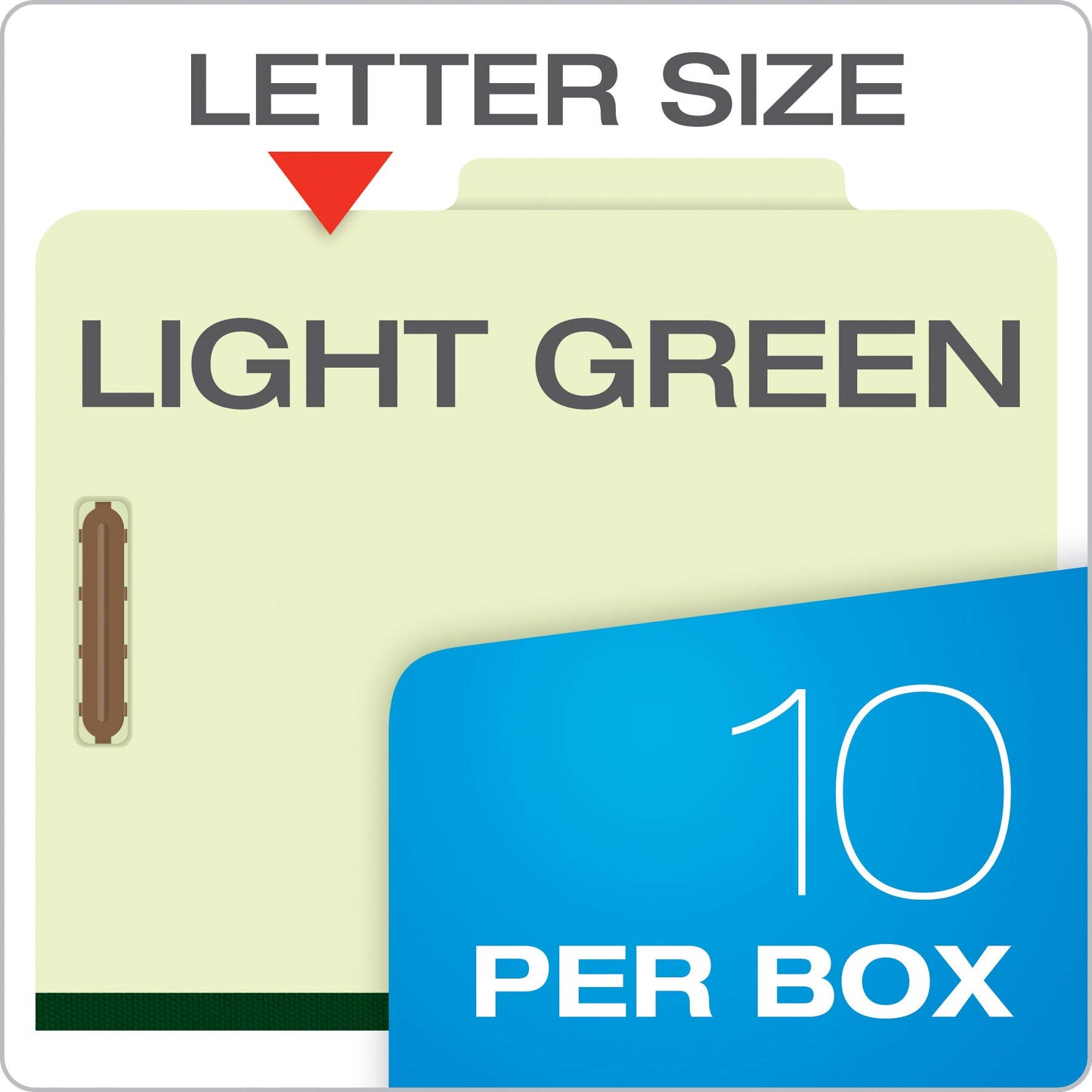 Pendaflex 17173 Pendaflex Pressboard Classification Folders, Letter, 6-Section, Green, 10/Box