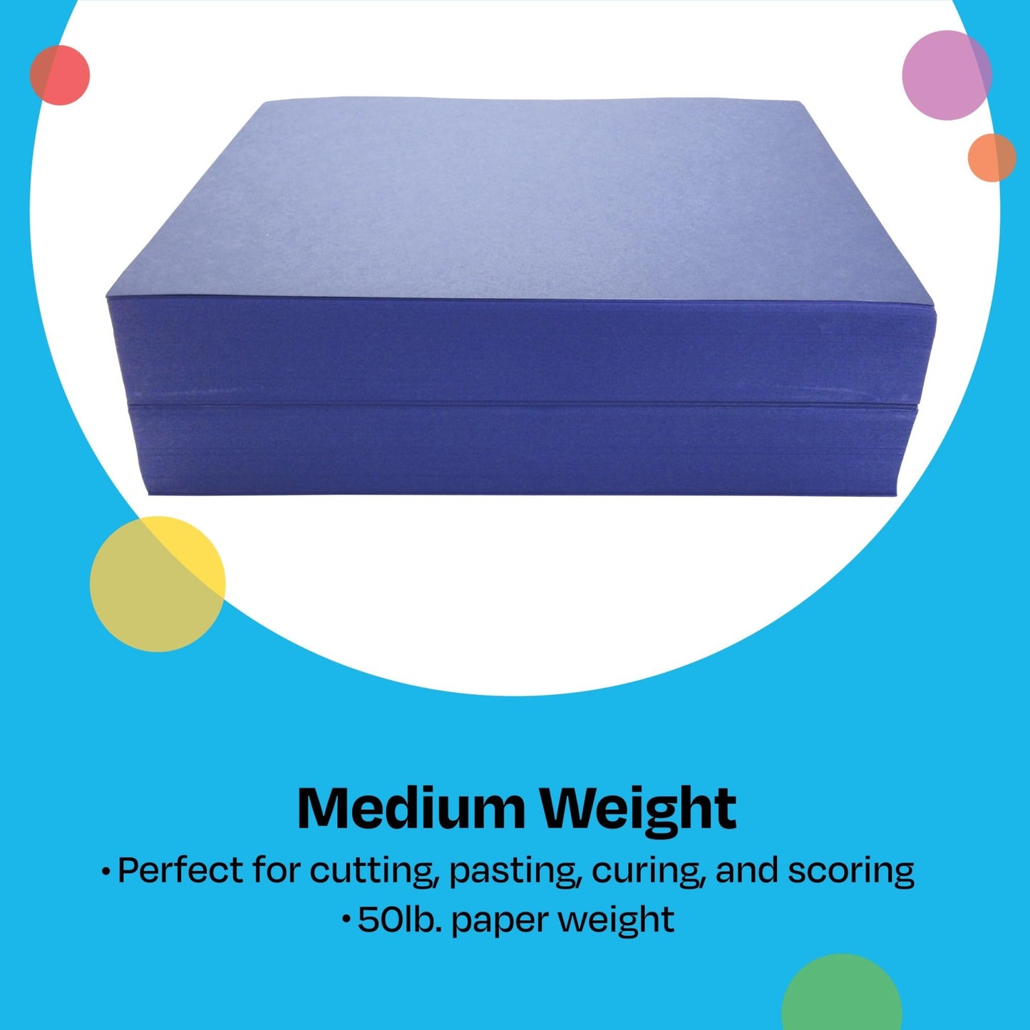 Childcraft 1465881 Light Weight Construction Paper, 9" x 12", Blue (Pack of 500)