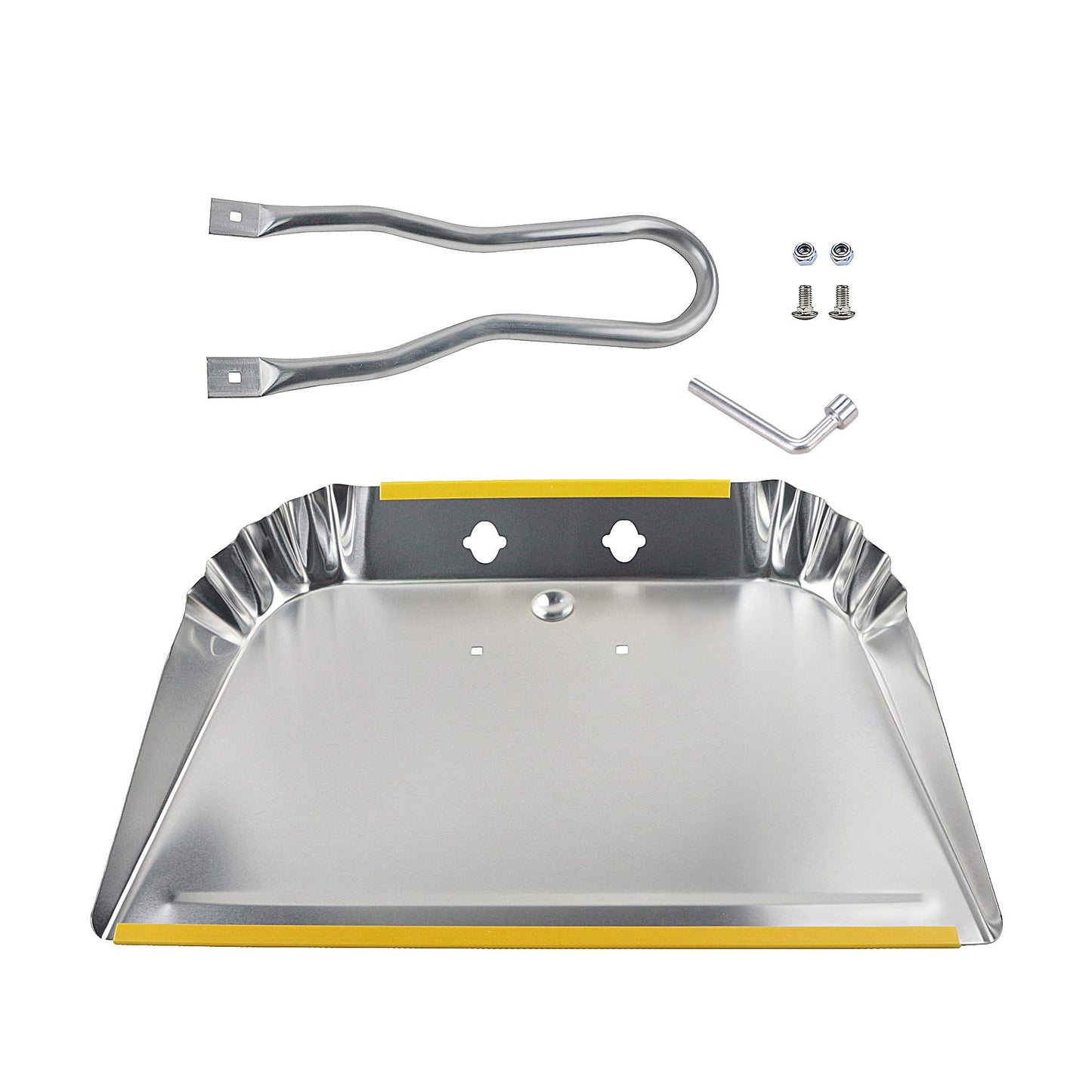 PHYEX 3-Pack 17" Heavy Duty Metal Dust Pans, Wide Dustpans for Household, Easy to Assemble