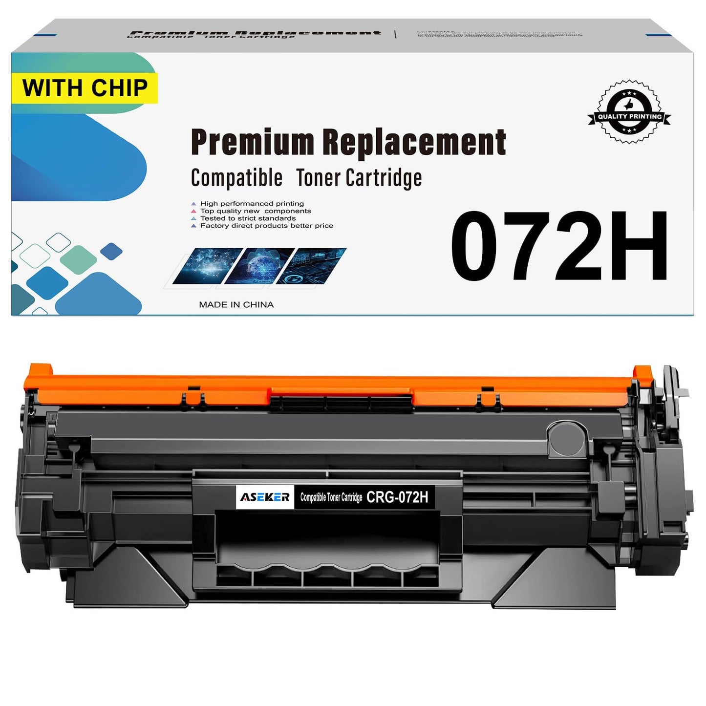 ASEKER 072H CRG072H CRG-072H Toner Cartridge Compatible for Canon ImageCLASS MF284dw MF286dw MF287dw MF284 MF288 MF288dw MF289dw LBP170 LBP171dw LBP172dw Printers High Capacity 4100 Pages (Black*1)
