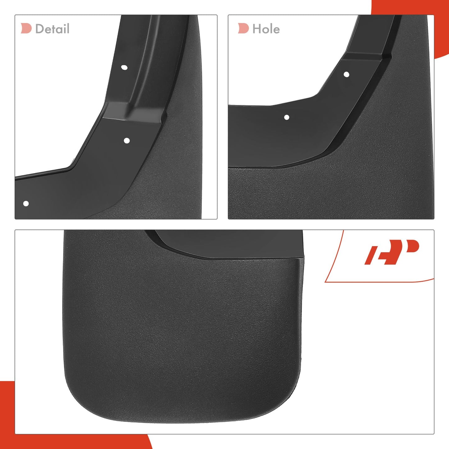 A-Premium Set of 4PCS Mud Flaps Splash Guards Mudguards Mudflaps with Hardware Kits Accessory Compatible with Chevrolet Silverado 1500 3500 2500 HD 3500 HD, 2014-2018, Front LH RH and Rear LH RH