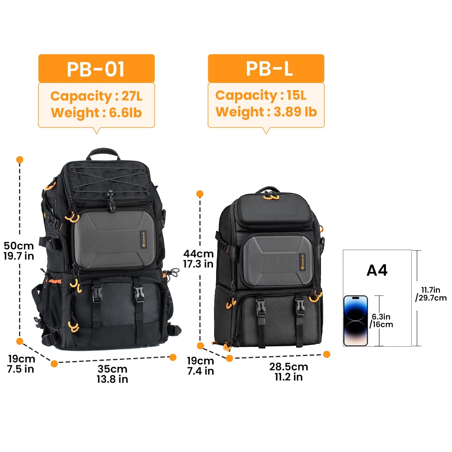 TARION Camera Backpack Waterproof Large: Camera Bag with Laptop Compartment Tripod Holder Raincover Outdoor Photography Hiking Travel Professional Camera Backpack DSLR Bag for Men Women Photographer