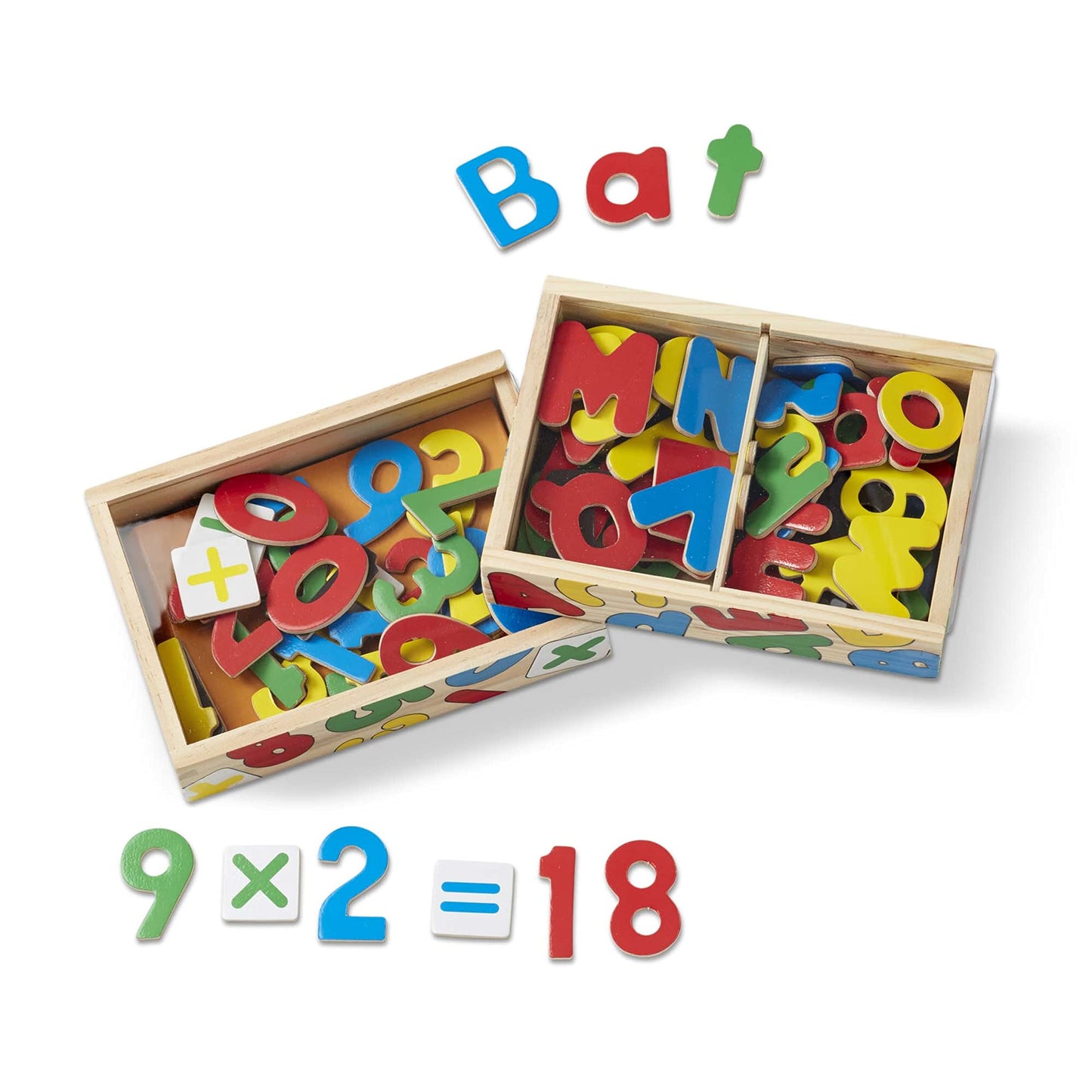 Melissa & Doug Deluxe Magnetic Letters and Numbers Set with 89 Wooden MagnetsAlphabet Letter Magnets, Number Learning Toys for Preschoolers and Kids Ages 3+