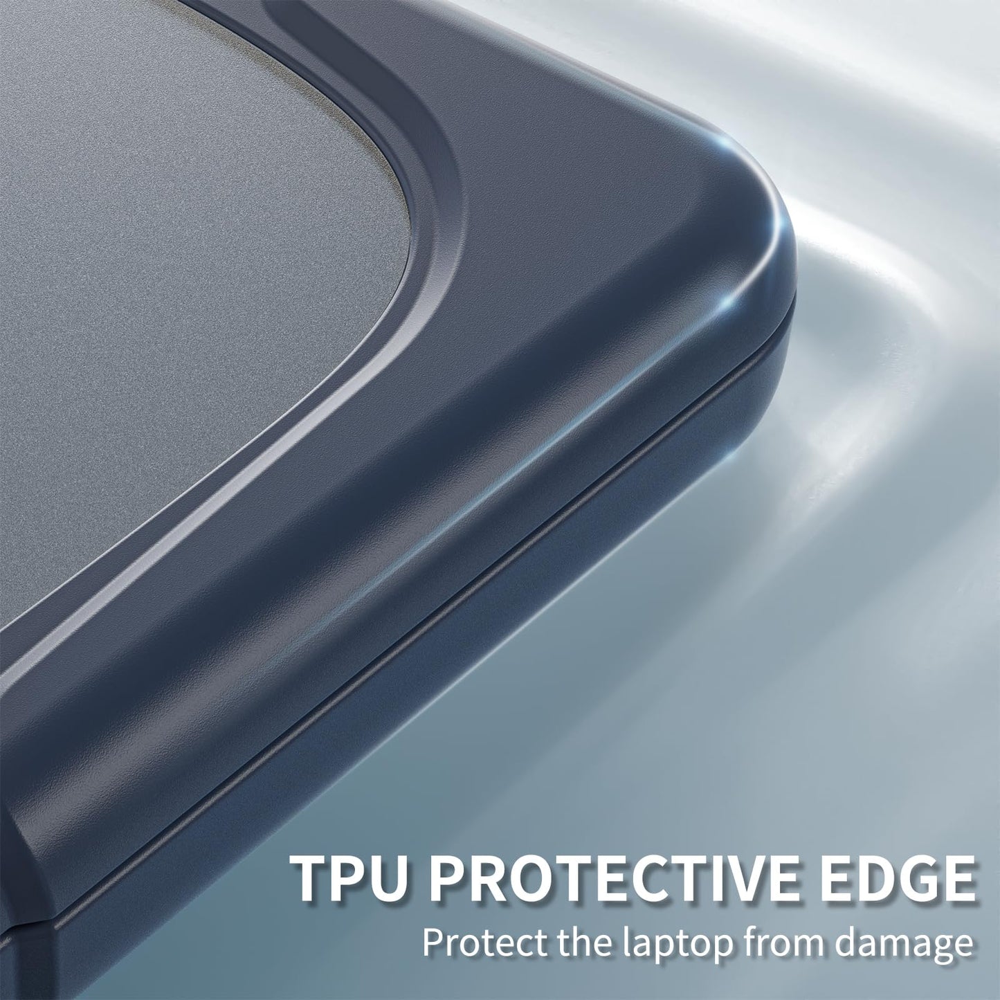 Batianda Heavy Duty Case for MacBook Neo 13 inch 2026 Release Model A3404 A18 Pro Chip, Ergonomic Foldable Kickstand (Holds 22lbs) Matte Translucent Shockproof Cover, Indigo