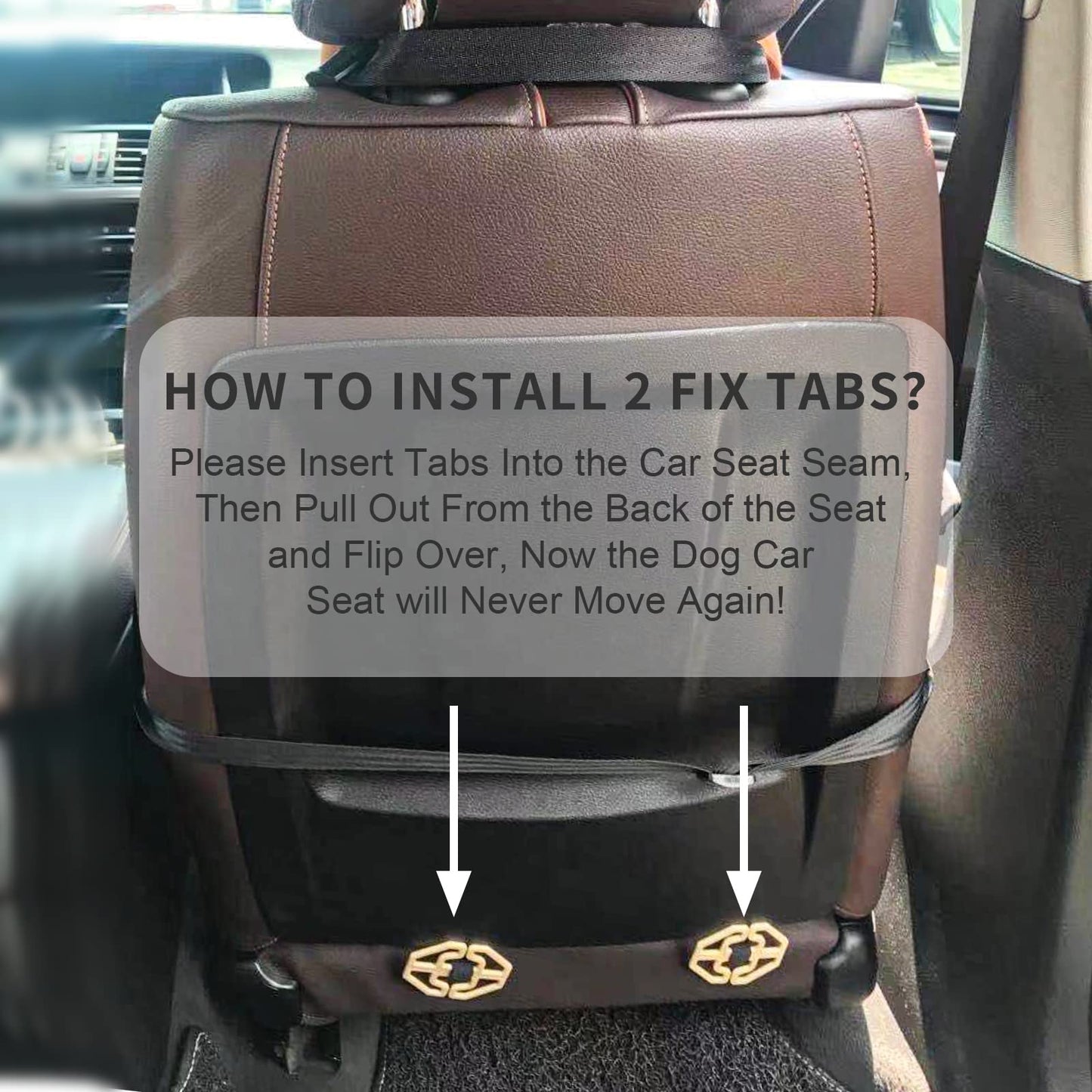 GENORTH Dog Car Seat Pet Booster Seat Pet Travel Safety Car Seat for Medium Dogs Up to 20lb,Breathable Folding Washable Travel Bags for Dogs or Other Pet