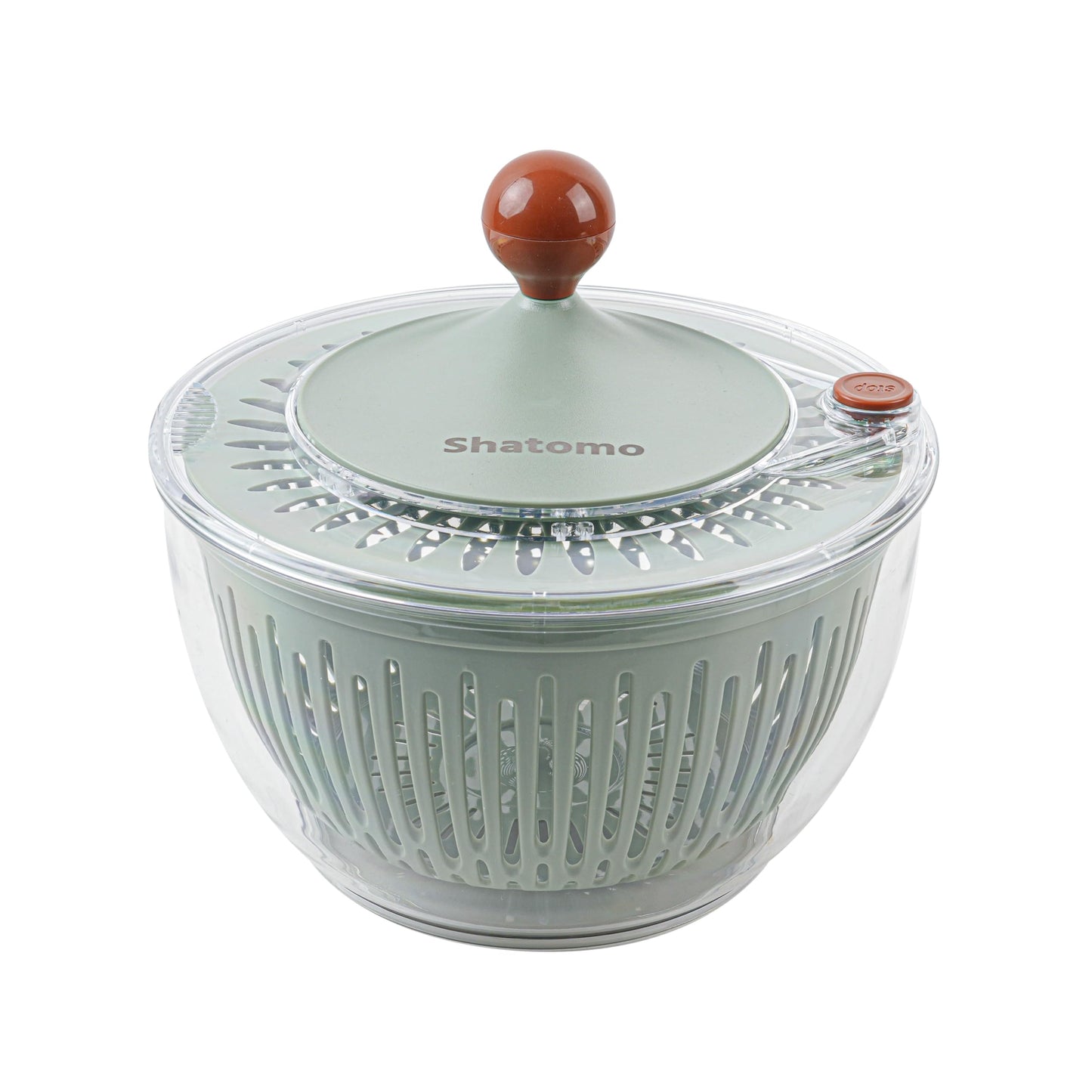 Shatomo Salad Spinner, Large 5L Easy to Use Lettuce Spinner, Fruit and Vegetable Spinner with Non-Slip Base, Drain and Stop Button