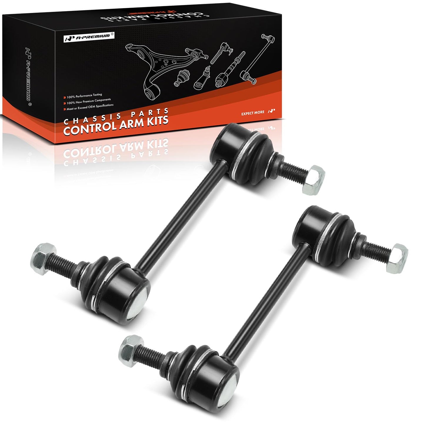 A-Premium 2 x Rear Sway Bar Links Stabilizer Bar Links, Compatible with Ford Edge 2011-2014 & Lincoln MKX 2011-2015