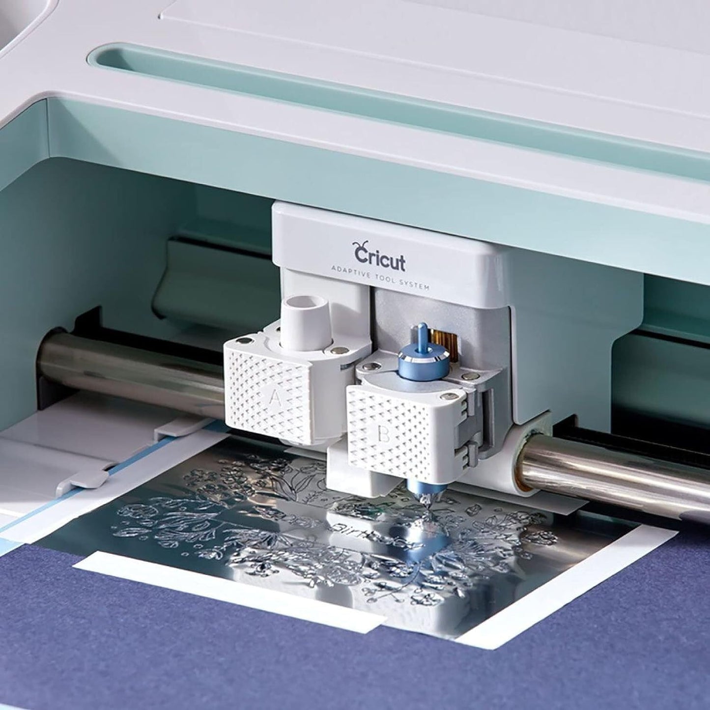 Cricut Foil Transfer Kit - 12 Sheets, 3-in-1 Tool with Interchangeable Tips (Fine, Medium & Bold), Housing & Adhesive Tape - for Maker & Explore Machines