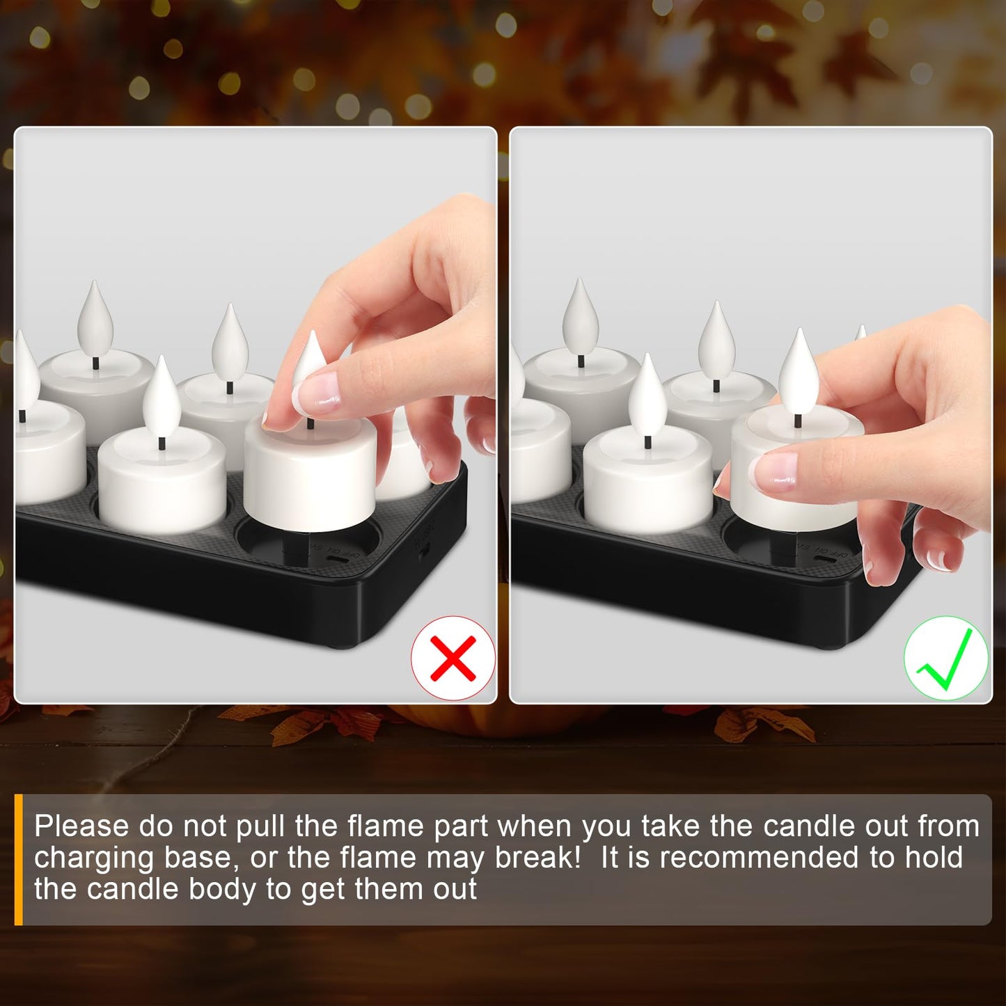 PChero 6PCS Rechargeable Flameless Candles Flickering with Remote Timer & USB Charging Base, 3D Wick Led Tea Lights Candles Battery Operated for Birthday Weddings Halloween Christmas Home Indoor Decor