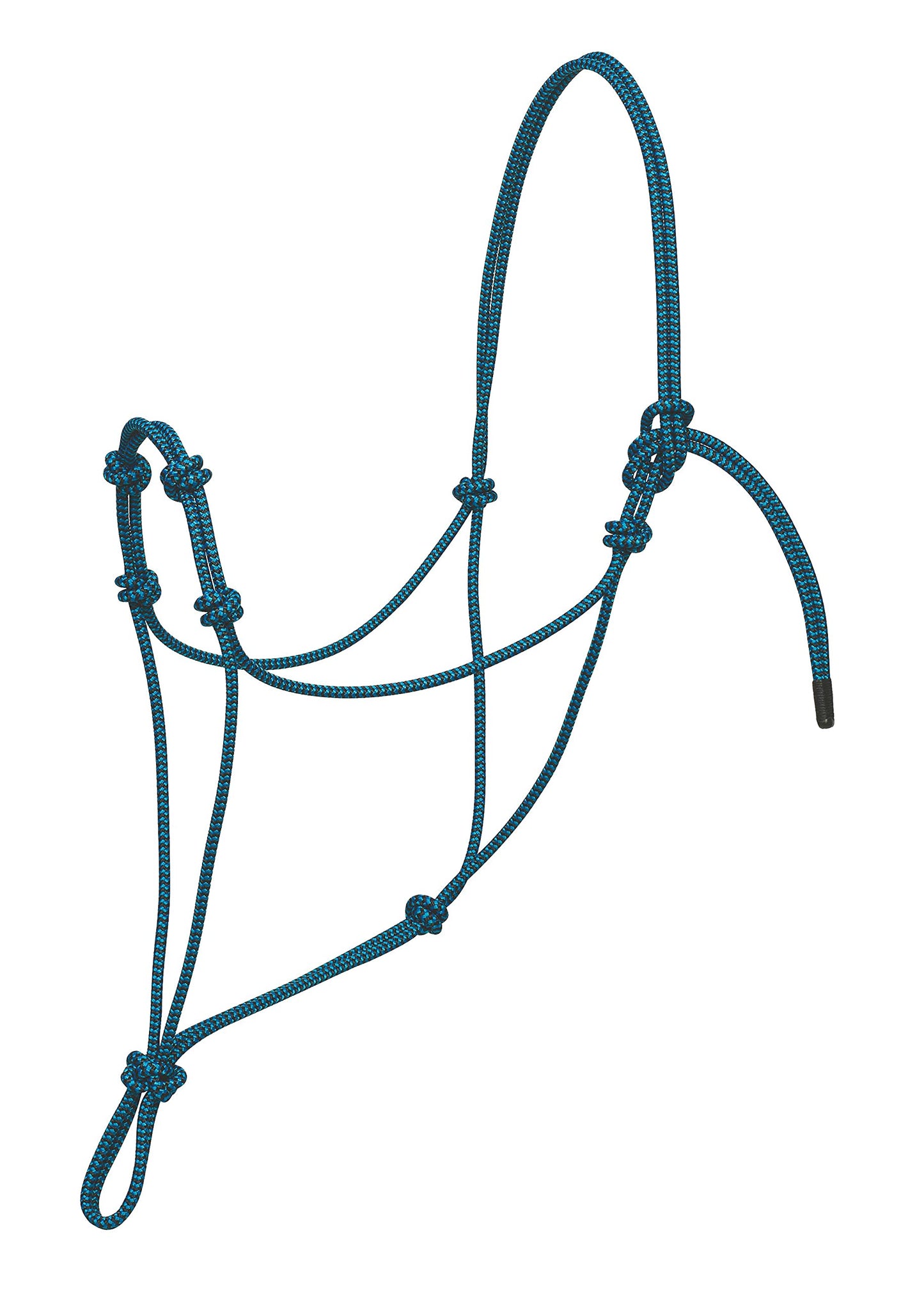 Silvertip Weaver Leather Four Knot Rope Halter, Blue/Black, Average,35-9555-C2