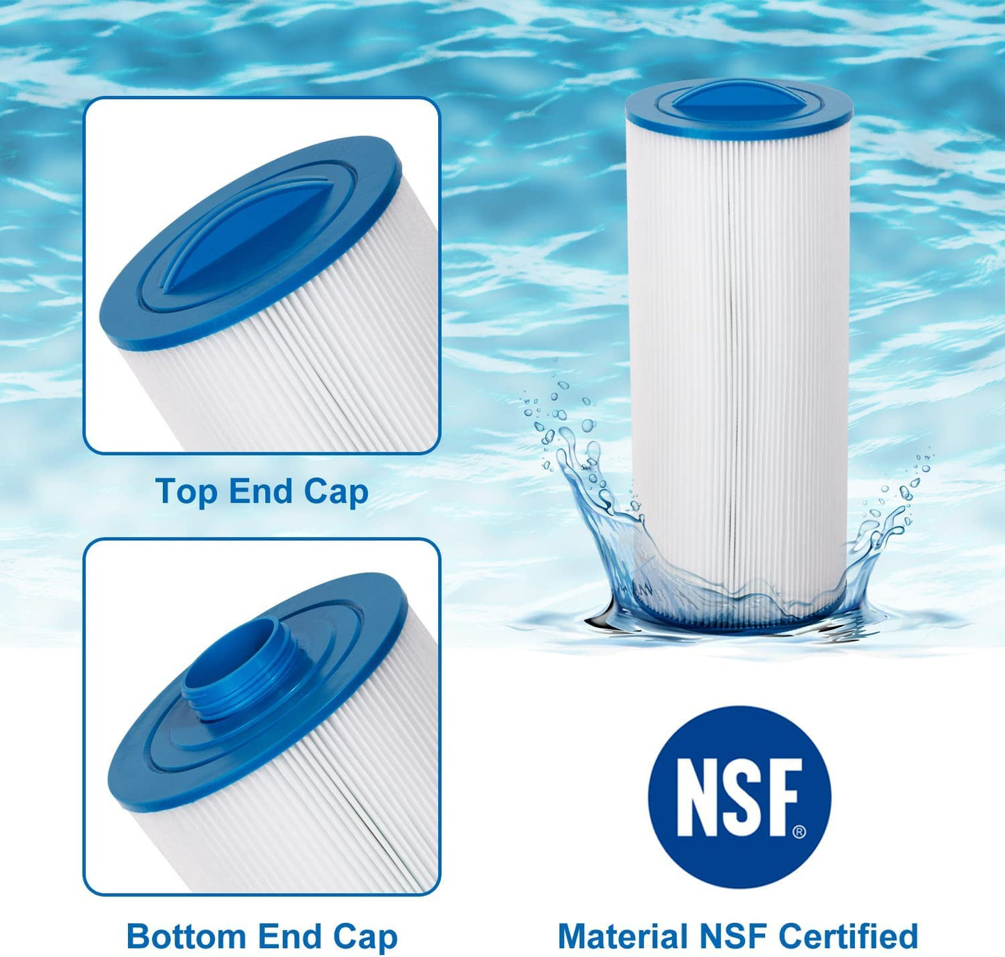 6CH-960 Spa Filter Replacement for Pjw60TL-F2S, Darlly 60521,Filbur FC-2800, Aladdin 15203, 6540-476, Acuzzi Premium J-300 and J400, Hot Springs Spa Filters, 2 Pack