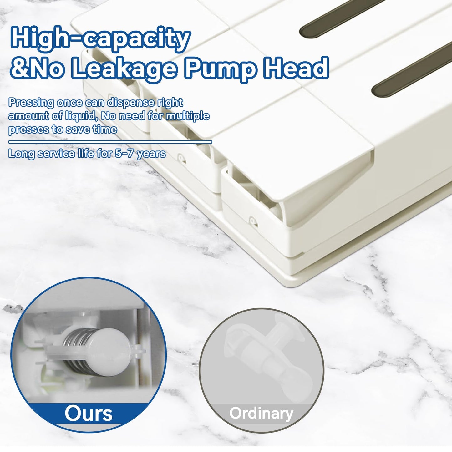 KOYFOYO Shampoo and Conditioner Dispenser, Shower Soap Dispenser 3 Chamber No Drill, Shampoo Dispenser for Shower Wall, Body Wash Dispenser Wall Mounted for Bathroom Hotel (3x13.5oz White)