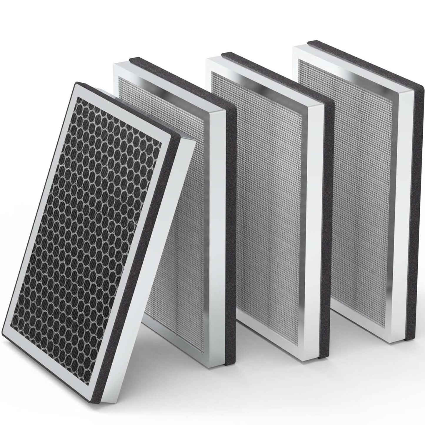 4 X JF260 Replacement Filter Compatible with JF260 Air Purifier and AP1273 Air Purifier, 3-in-1 Filtration System H13 True HEPA Filter and Activated Carbon Filter, Part # JF260-RF,Silver 4 Pack