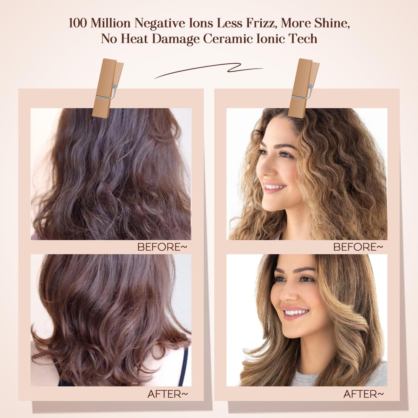 Travel Blow Dryer Brush in one, Mini Hot Air Brush, Hair Trends Nano Titanium 2 Inch One Step Hair Dryer and Styler Volumizer-Not for Europe Travel