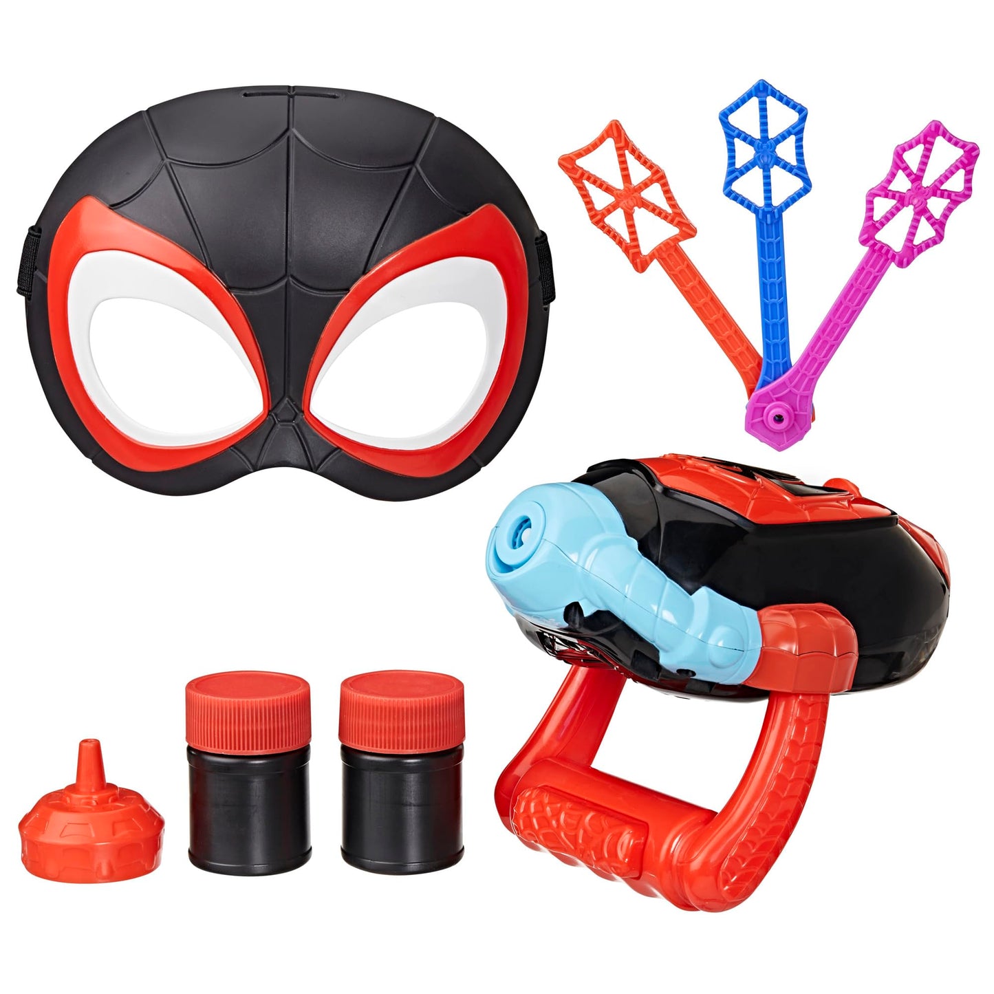 Marvel Spidey and His Amazing Friends Water-Webs Miles “Spin” Morales Electronic Bubble Slinger Role Play Set with Mask, Super Hero Toys for Kids, Ages 3+ (Amazon Exclusive)