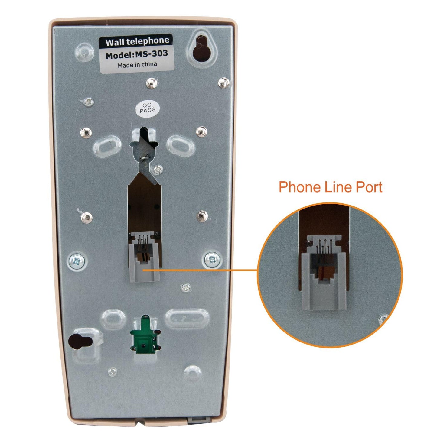 GHYTMTHOT Wall Phone, Wall Phones for landline Wall Mount, Used for Hotel School and Home.