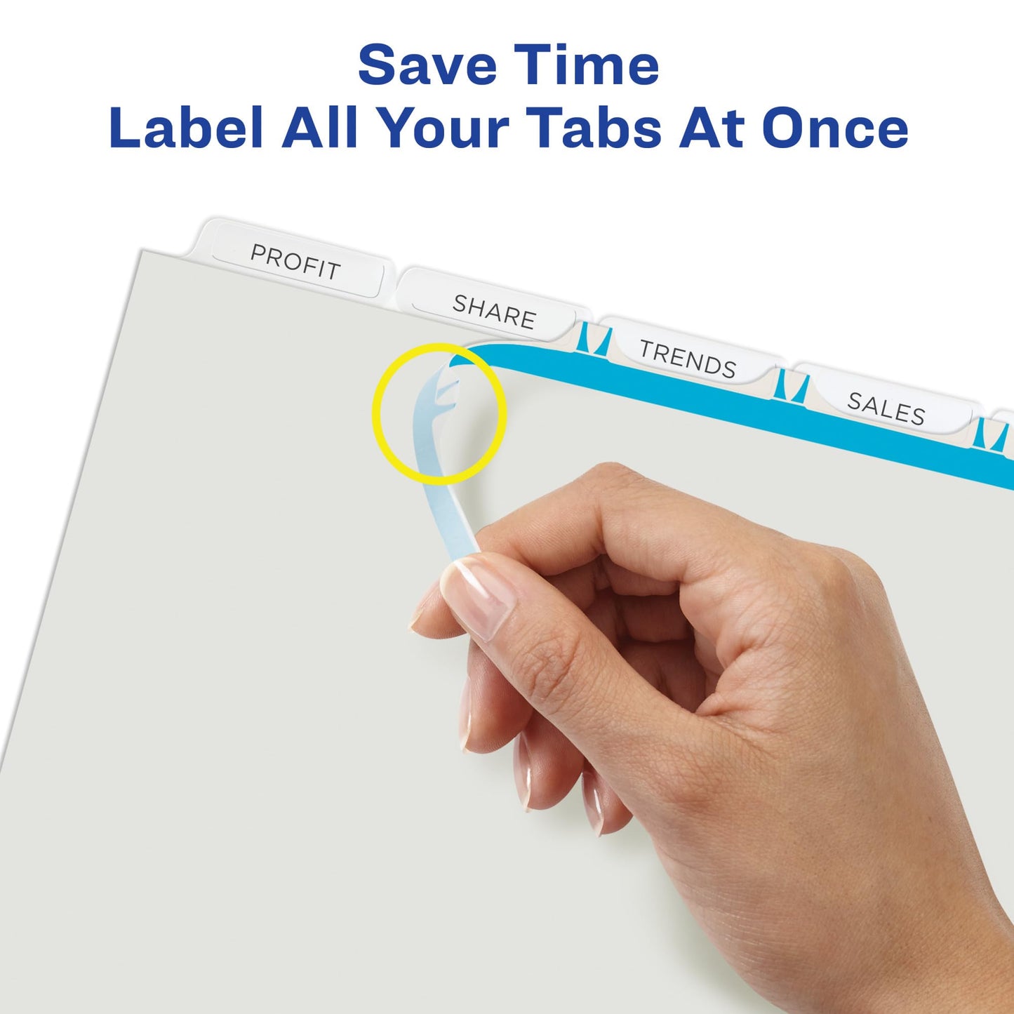 Avery Index Maker Translucent Dividers with Clear Label, 5 Tabs, 5 Sets (12449)