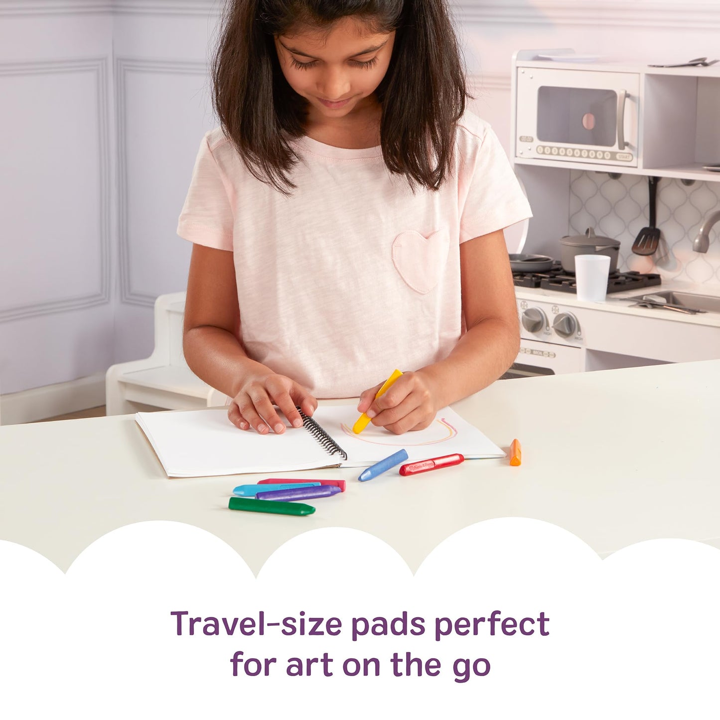 Melissa & Doug Mini-Sketch Spiral-Bound Pad (6 x 9 inches) - 4-PackSketch Book for Kids, Kids Drawing Paper, Drawing and Coloring Pads