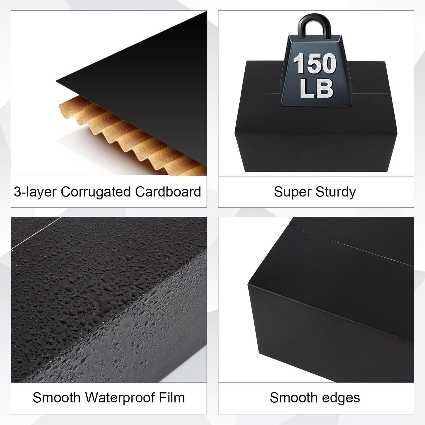 Shipping Boxes Medium 10x7x6 Inches, 30 Pack Mailer Packaging Boxes Bulk, Black Corrugated Cardboard Boxes for Small Business Mailing Packing