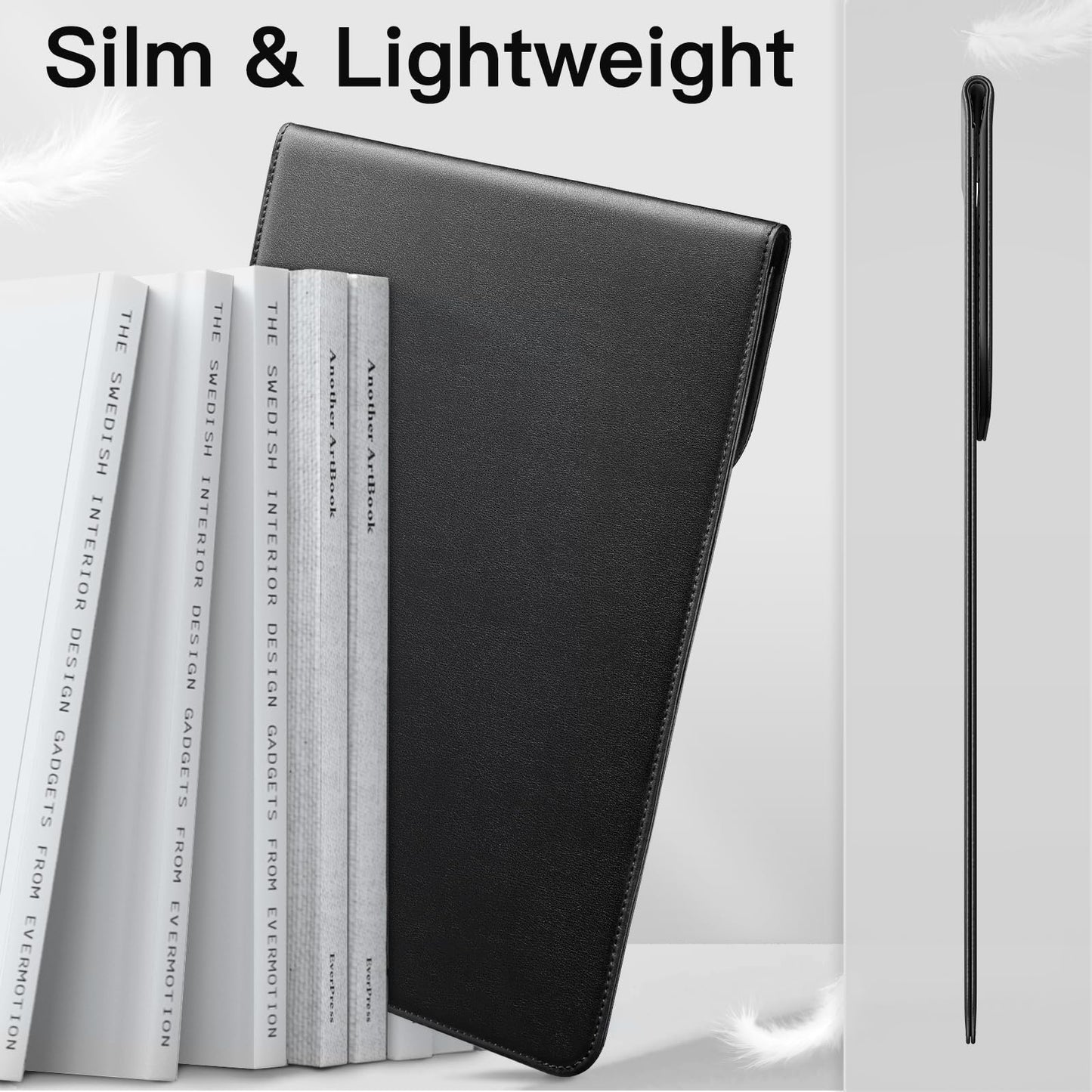 JETech Slim Laptop Sleeve for MacBook Neo (A18 Pro), MacBook Air 13-Inch (M2/M3/M4/M5) 2022-2026, MacBook Pro 13-Inch (M1/M2) 2016-2022, PU Leather Case (Black)