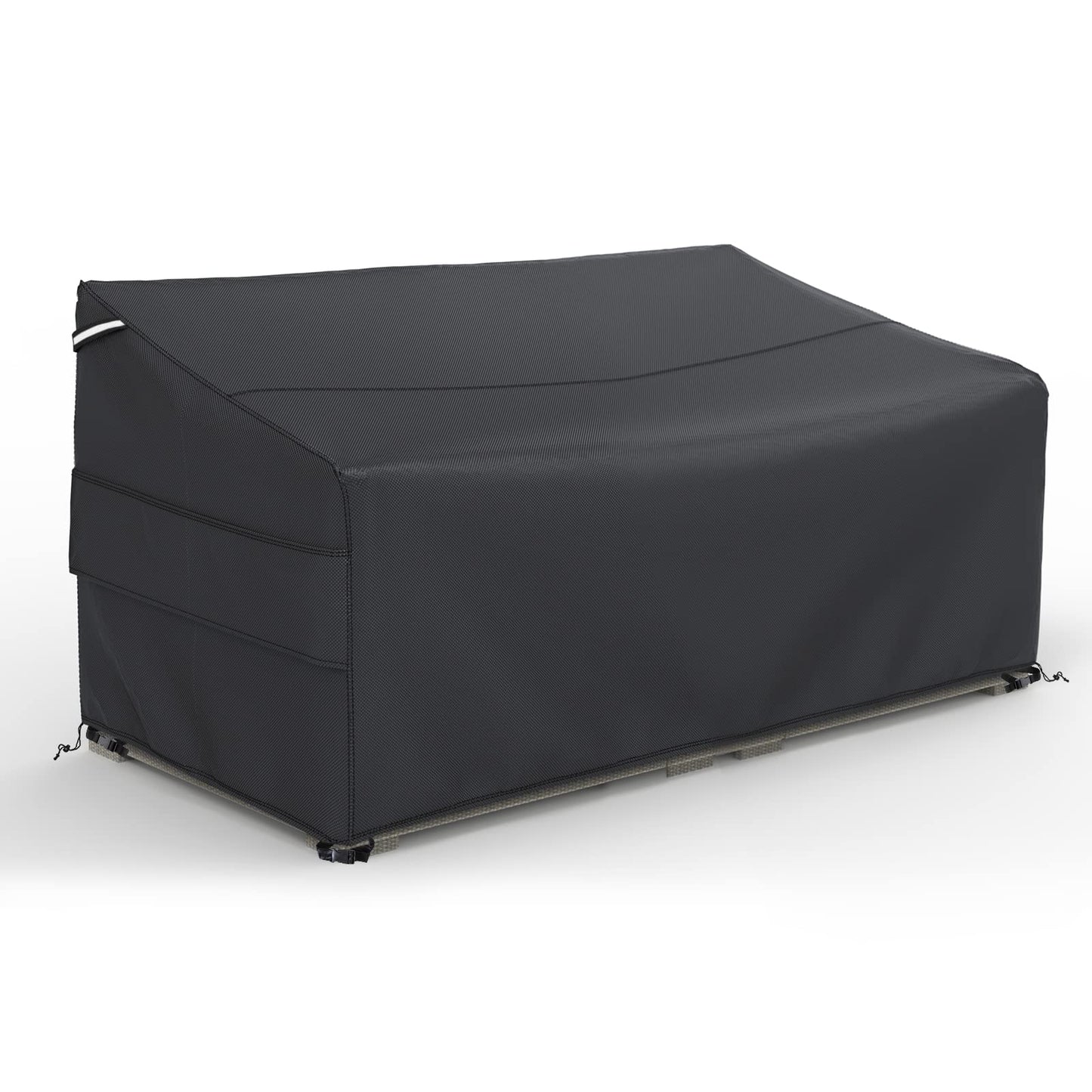 Gasadar Patio Sofa Cover waterproof for 3-Seater Outdoor Sofa Loveseat and Furnitures,Heavy Duty Outdoor Couch Covers , Anti UV and Dustproof, 85" L×40" D×31" H, Black