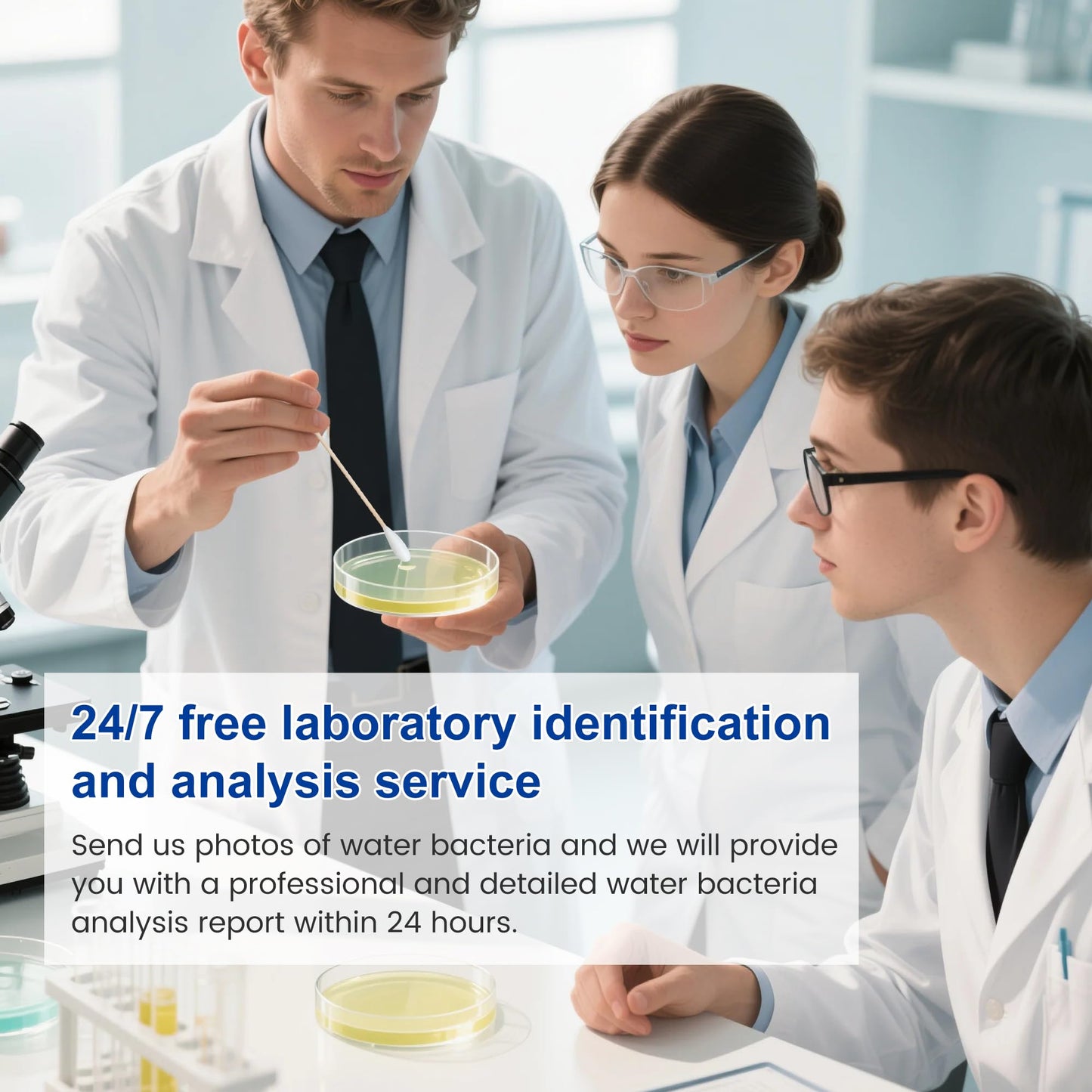 Bacteria Test Kits for Drinking Water - 12 Tests Detect Coliform, E.coli & All Bacteria | Home Quality Testing Kit for Well, Tap, Pool, Hot Tub & City Water | Easy DIY Tester with Free Lab Analysis