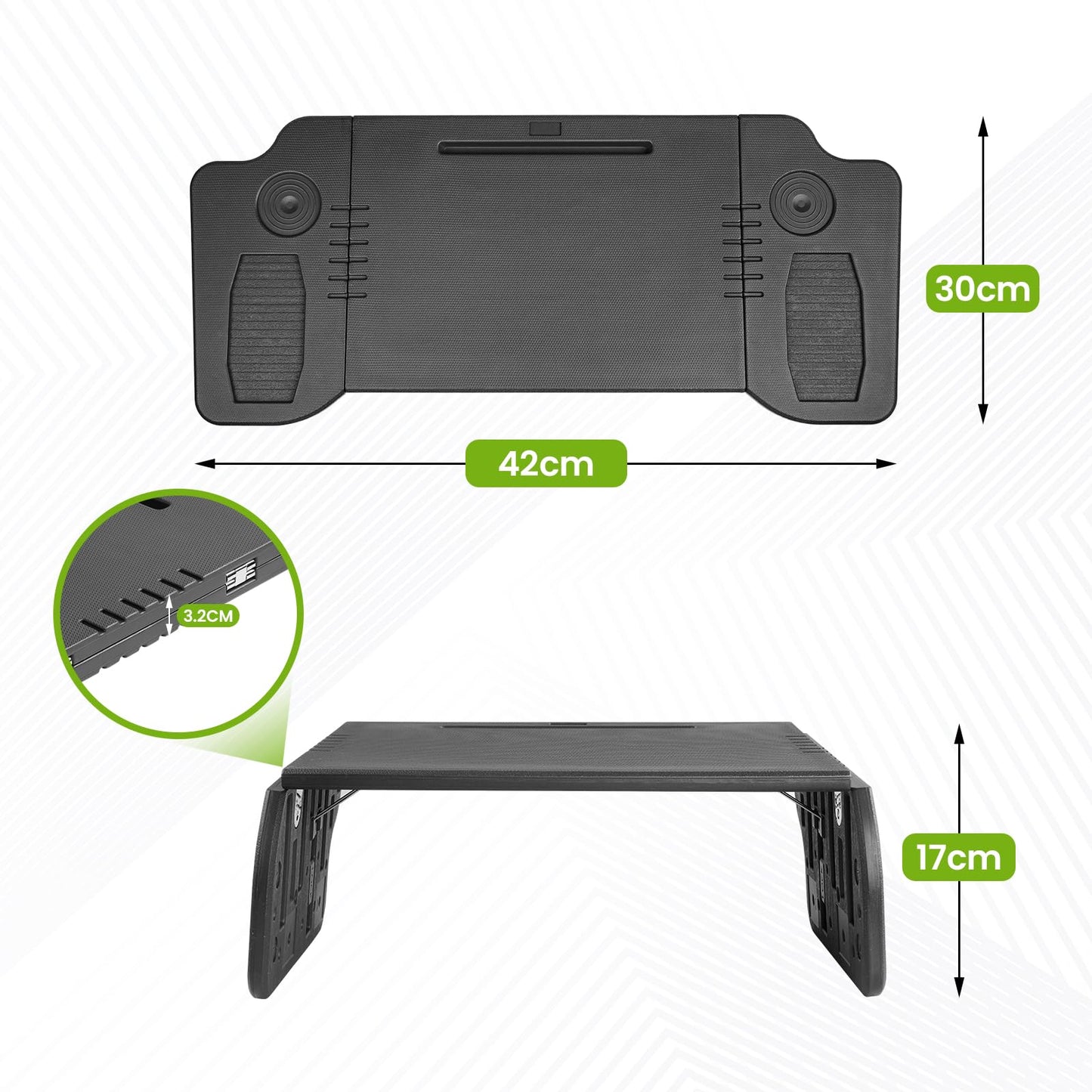 Cacartist Foldable Car Tray Custom Fit for Tesla Model 3 Model Y Accessories 2025 Upgraded Foldable Car Tray Desk Steering Wheel Table for Travel Remote Work Camping