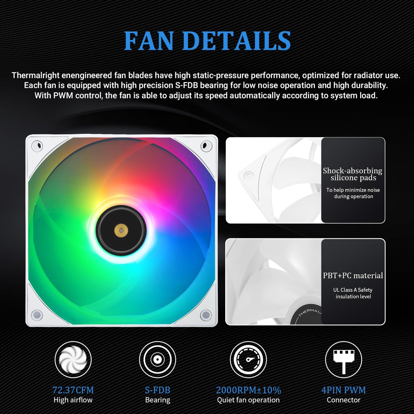 Thermalright Frozen Notte 360 White ARGB Water Cooling CPU Cooler, 360 CPU Cooler Specifications, 3×120mm PWM Fans, S-FDB V2 Bearings, Suitable for AMD/AM4, Intel LGA 1700/1150/1151/1200/2011/2066