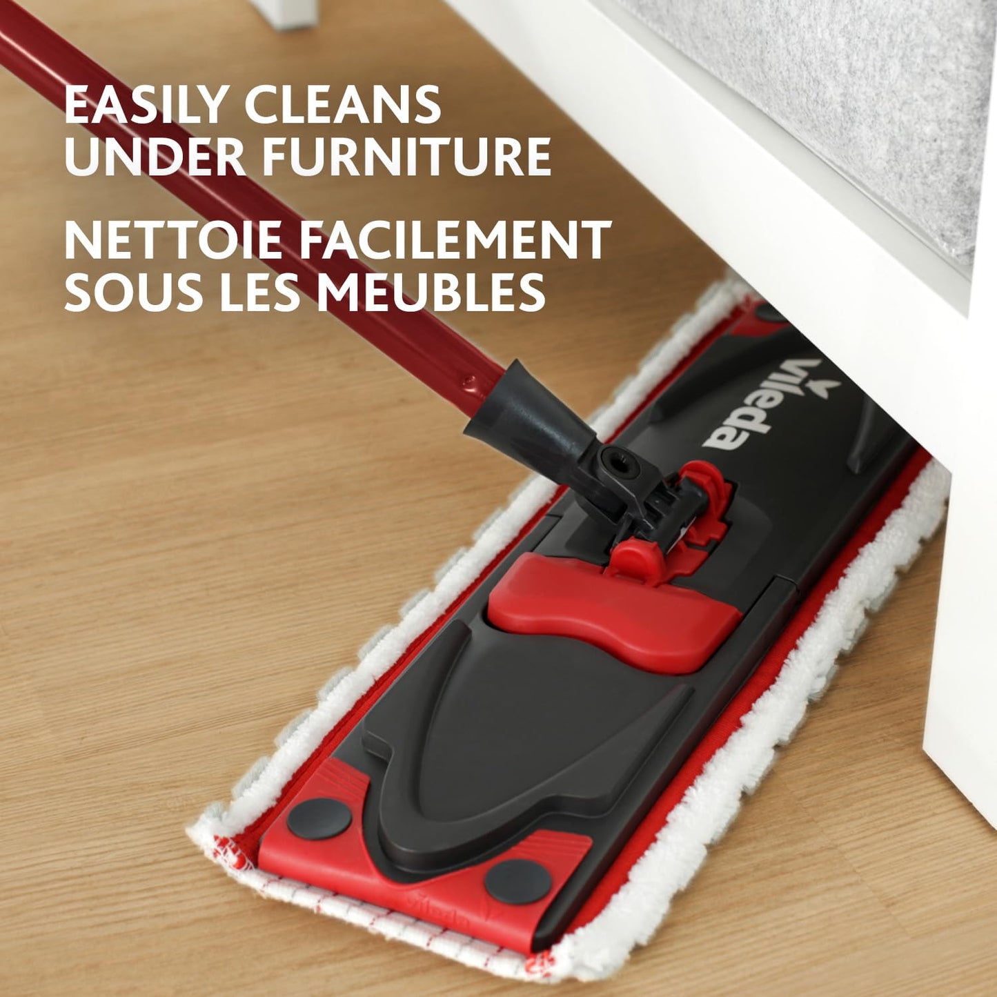 Vileda Ultramax Flat Mop and Bucket Set with 1 Extra Refill | Multi-Piece Handle | Perfect Mop for Walls and Ceilings | Machine-Washable Mop Head