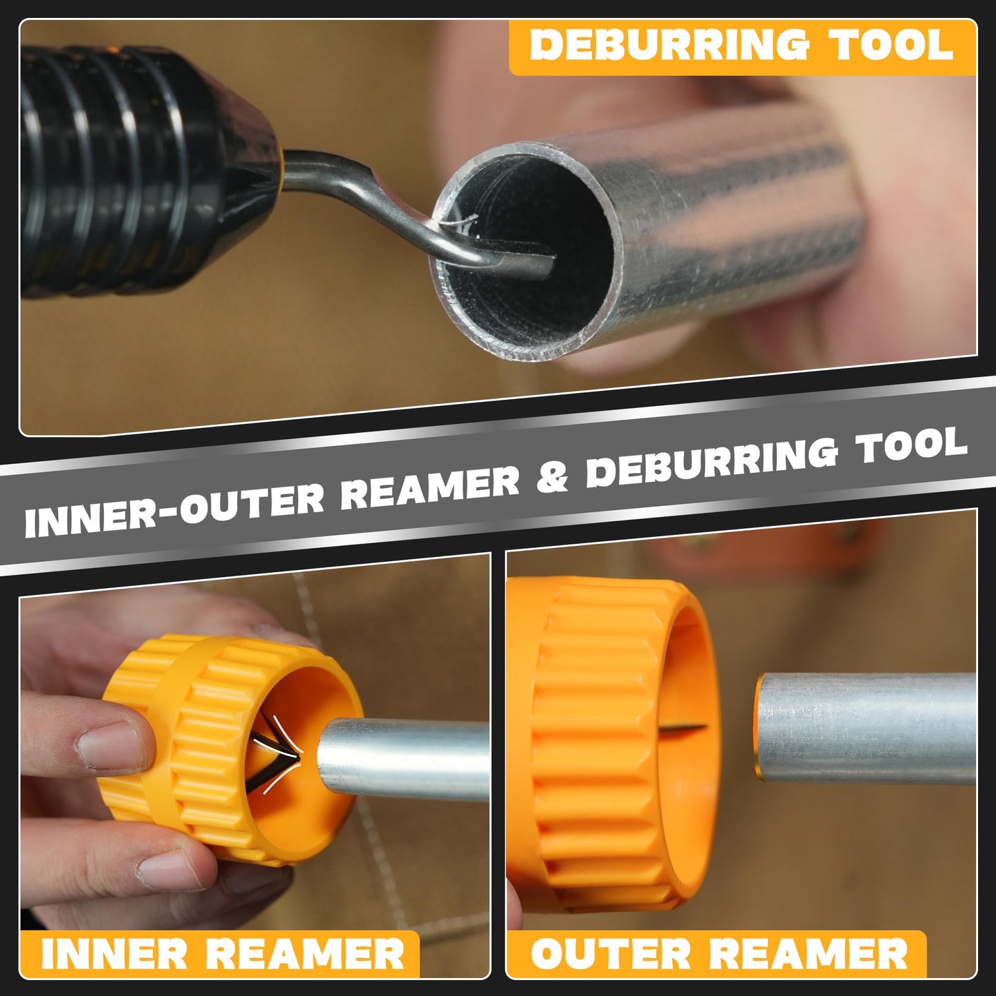 TOLESA Pipe Cutter Tool 2-1/8'', Heavy Duty Mini Copper Pipe Cutters with Deburring Tools Pipe Reamer, Speed Cutting Tubing Cutter for Copper, Aluminum, PVC, Thin Stainless Steel Pipe