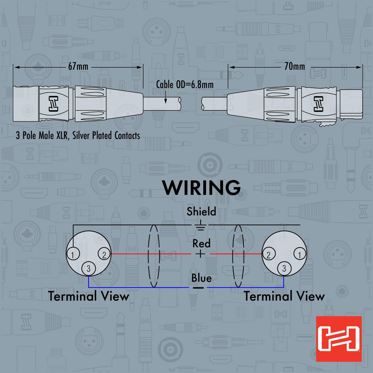 Hosa HMIC020 20-Feet Pro XLR Microphone Cable