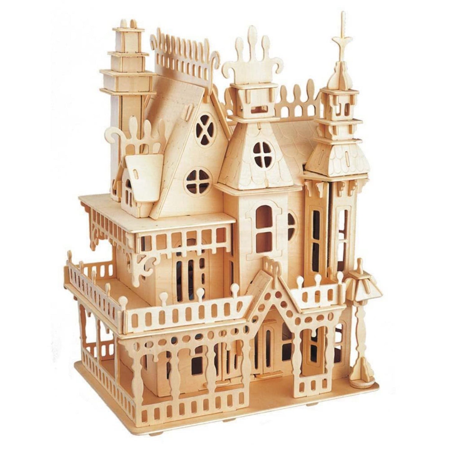 3D Wooden Puzzle DIY Craft Kits- Model Puzzle Assembly Model Kit and House Furniture Set-Fantasy Villa Birthday Gift, for Adults