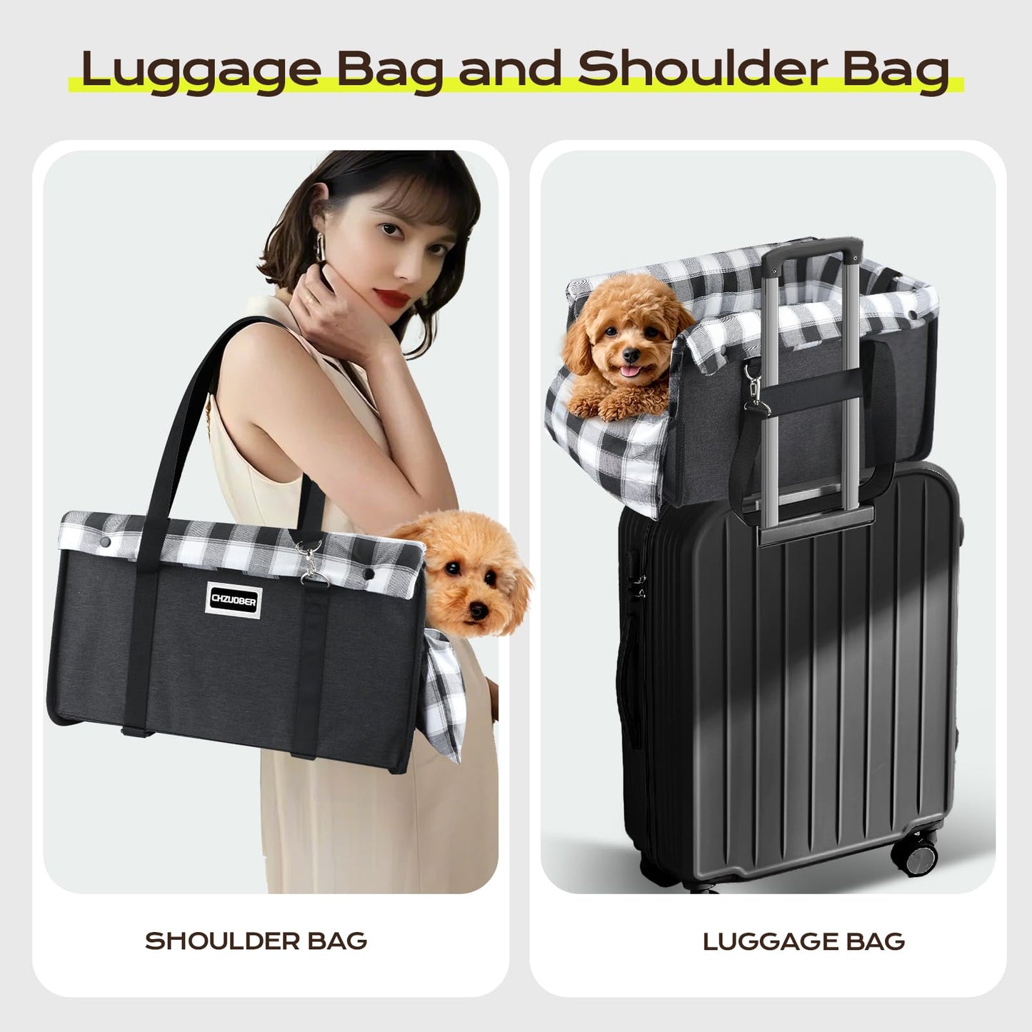 Center Console Dog Car Seat, Detachable and Washable Inner Lining Dog Car Seat Anti-Collapse Small Dog Pet Car Seat with Safety Belt Up to 11lbs(Black)