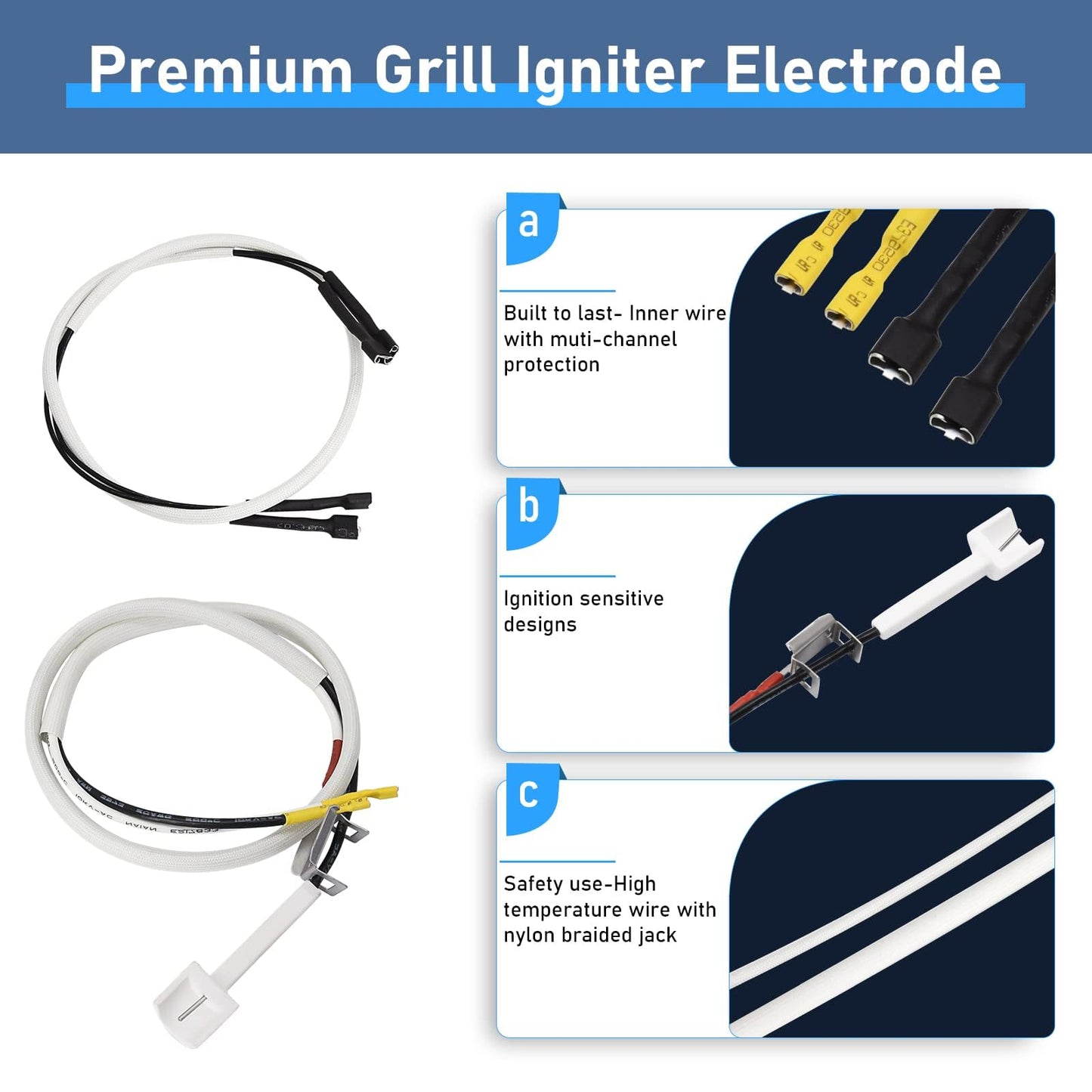 Criditpid Barbecue Replacement Parts for Weber Spirit I & II 200 with Front Control, Spirit E210, E220, S210, S220, Stainless Steel 7635 Flavorizer Bars, 69785 BBQ Burner Tubes & 7642 Igniter Kit.