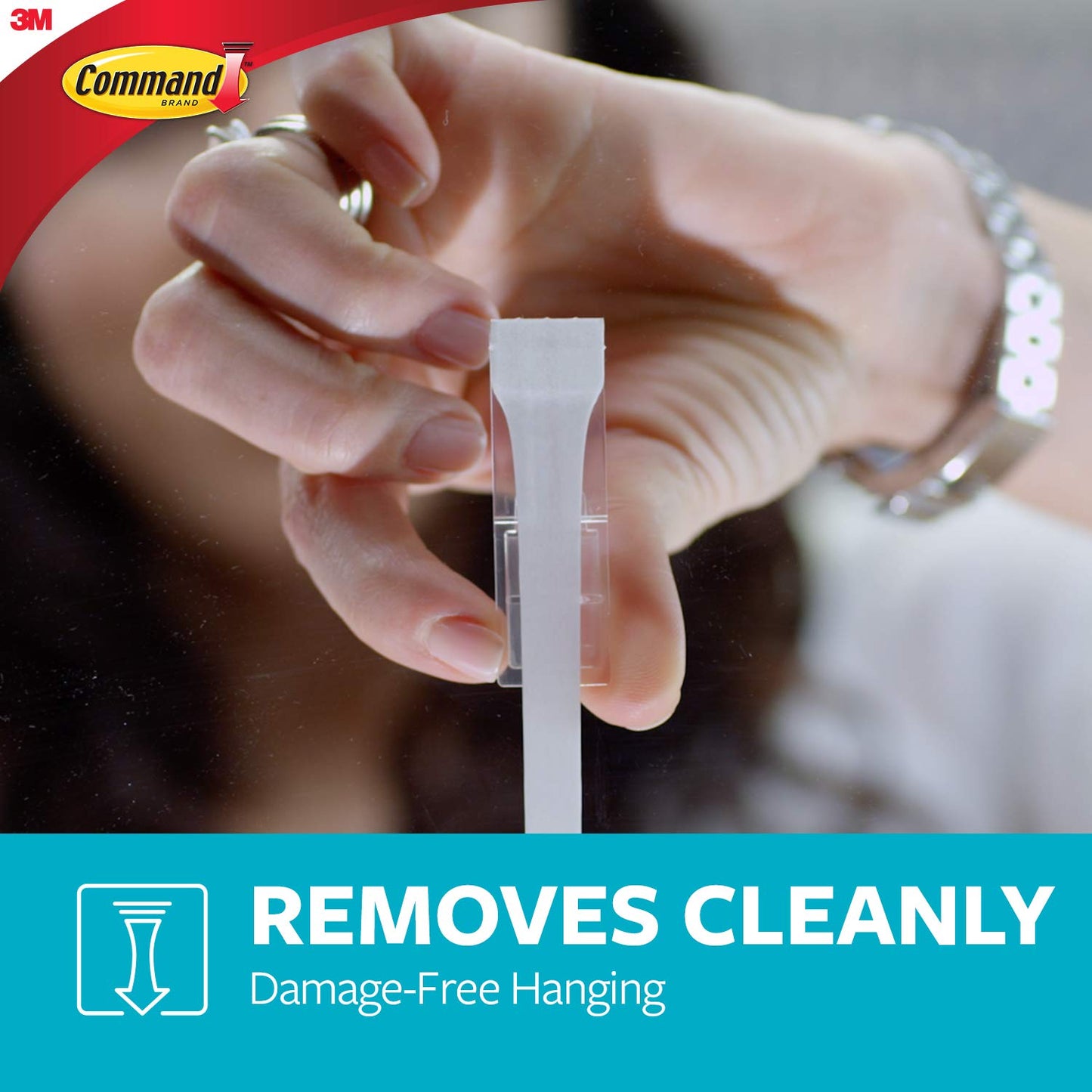 Command Medium & Large Water-Resistant Adhesive Refill Strips, Re-Hang Medium & Large Bath Hooks or Caddies, 6 Packs (12 Medium Strips and 24 Large Strips Total), BATH22-ES