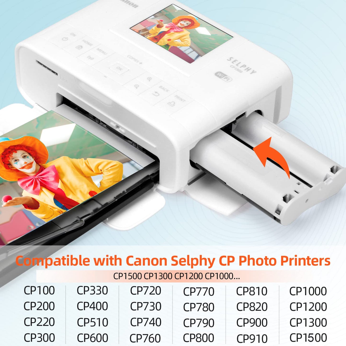 3-Pack Ink Cartridges Compatible with Canon Selphy KP-108IN KP-36IN Color Ink Cassette 4 x 6, for Selphy CP1500 CP1300 CP1200 CP1000 CP Photo Printers, 100 x 148mm (Without Paper)