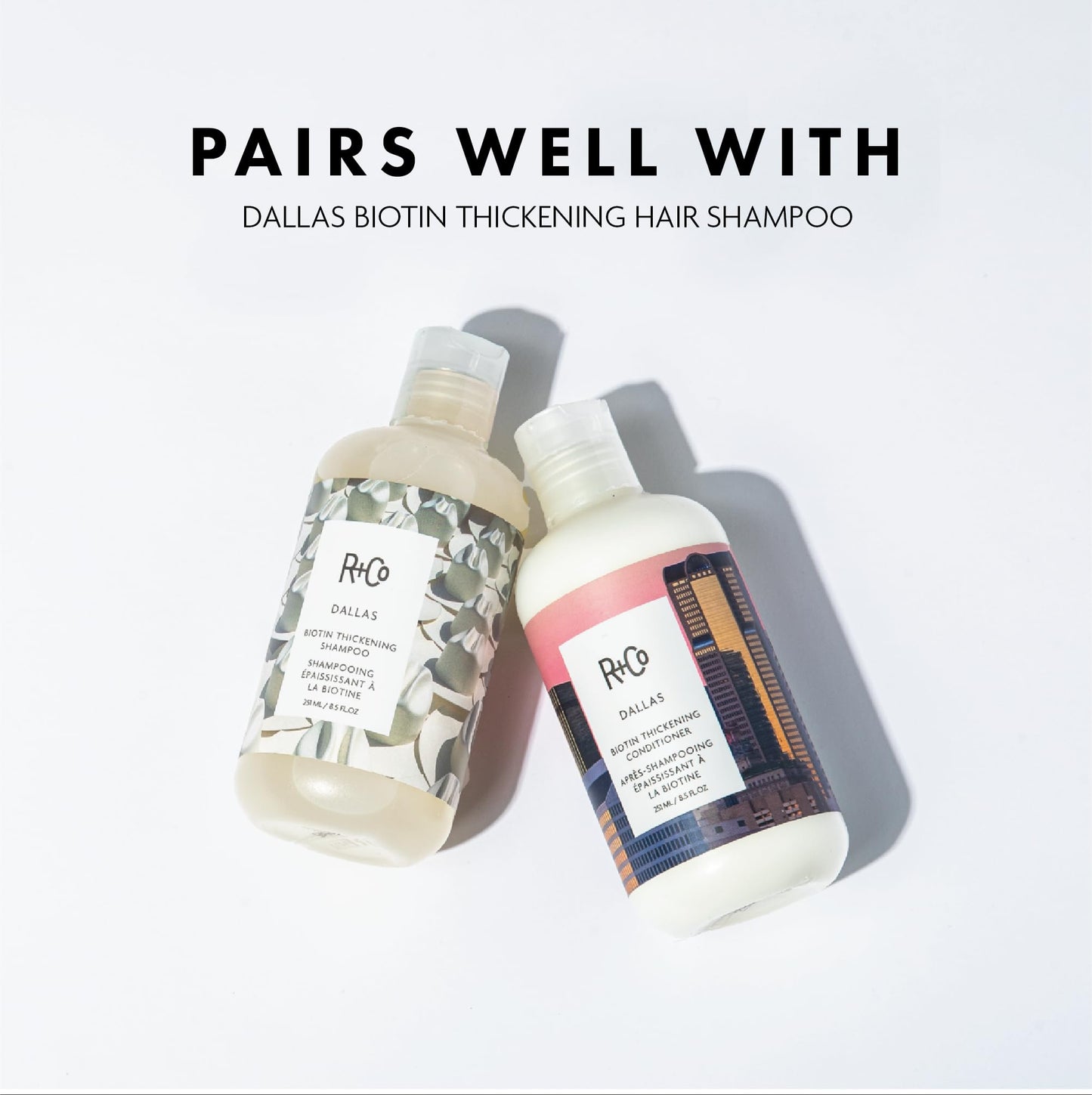 R+Co Dallas Biotin Thickening Conditioner | Weightless Hydration, Strengthens + Enhances Shine | Vegan + Cruelty-Free | 8.5 Fl Oz