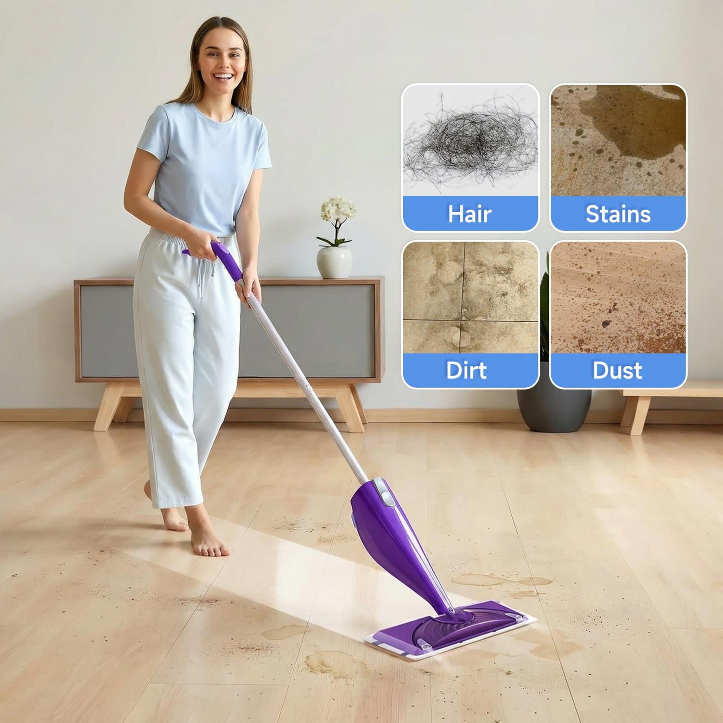96 Pack Mop Pad Refills for Swiffer Wet Jet Mop Pads, Disposable Mopping Pads Refill for Multi Surface Floor Cleaning, 4-Layer Super Absorbent & Heavy Duty