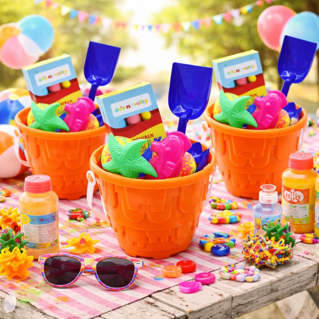 4E's Novelty 24 Pack Chalk Individually Wrapped Party Favors for Kids Bulk, 3 Sidewalk Chalk Jumbo Sticks In Each Box, Goodie Bag Fillers Toddlers Summer Gift Toy