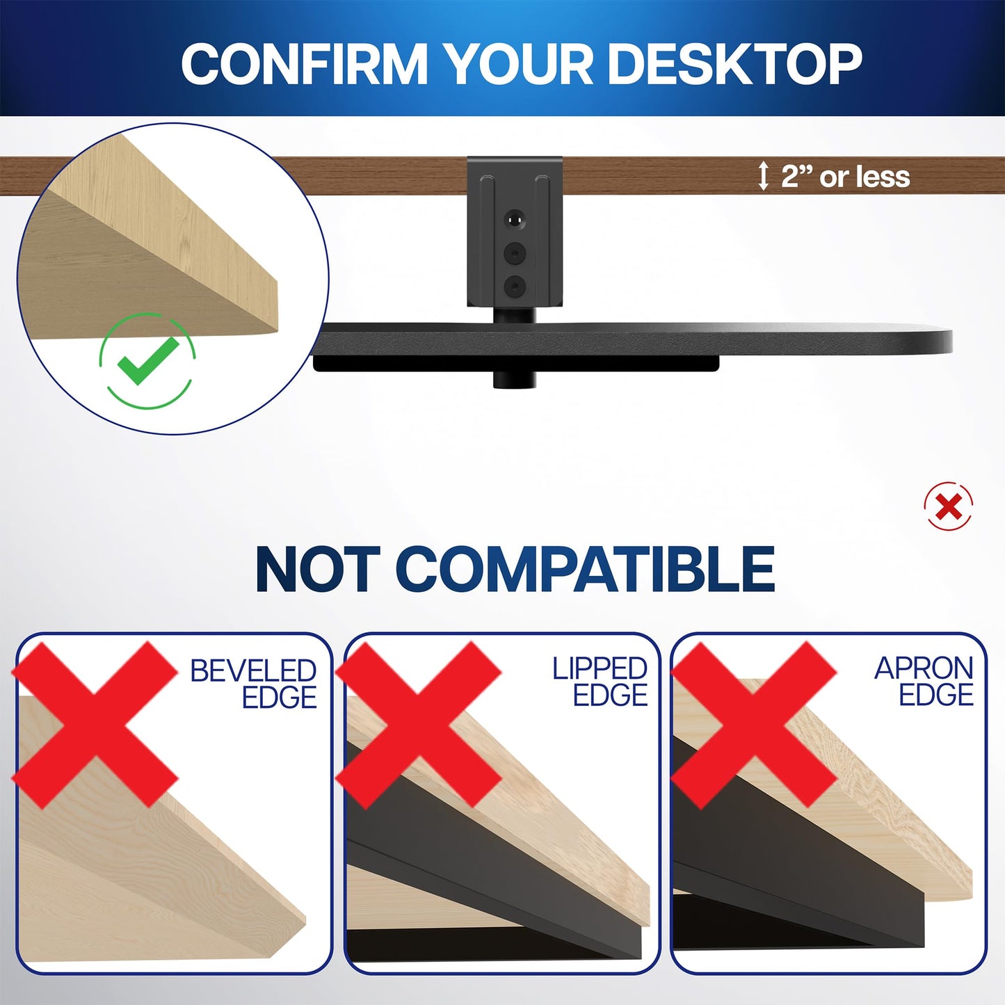 VIVO Clamp-on 23 x 10 inch Rotating Computer Keyboard and Mouse Tray, Extra Sturdy Single Desk Swivel Clamp, Ergonomic Typing, Black, MOUNT-KB04CB