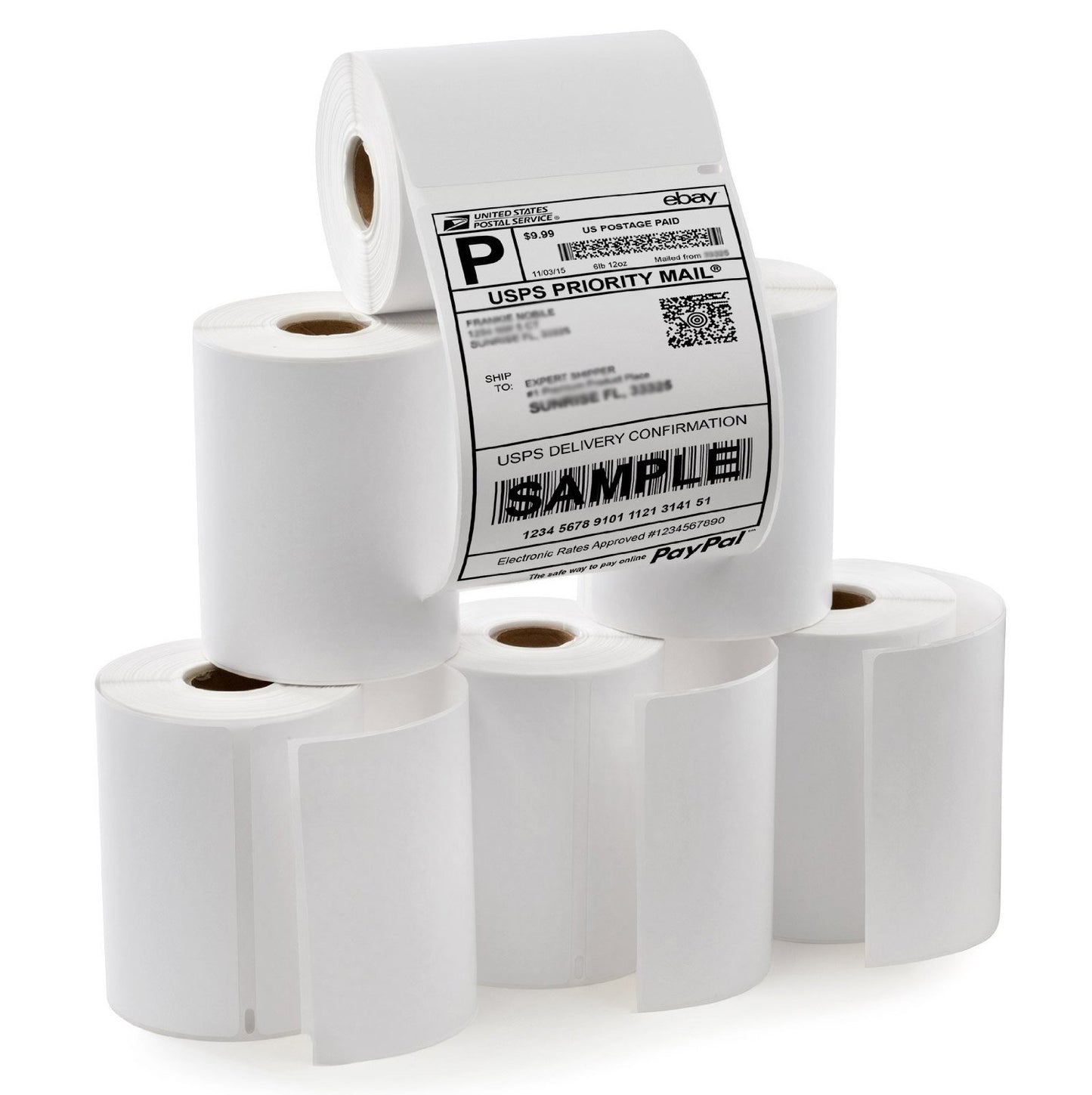 Compatible 1744907 Printer Shipping Labels- 4 x 6 Internet Postage Labels (6 Rolls - 220 Labels Per Roll)