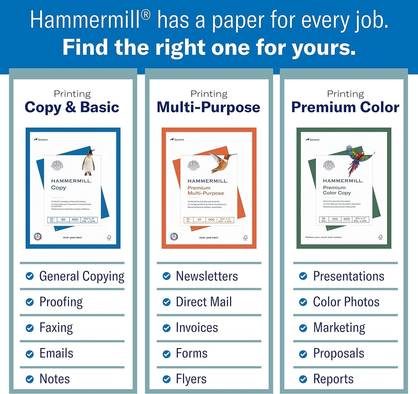 Hammermill Colored Paper, 20 lb Canary Printer Paper, 8.5 x 11 - 1 Ream (500 Sheets) - Made in the USA, Pastel Paper