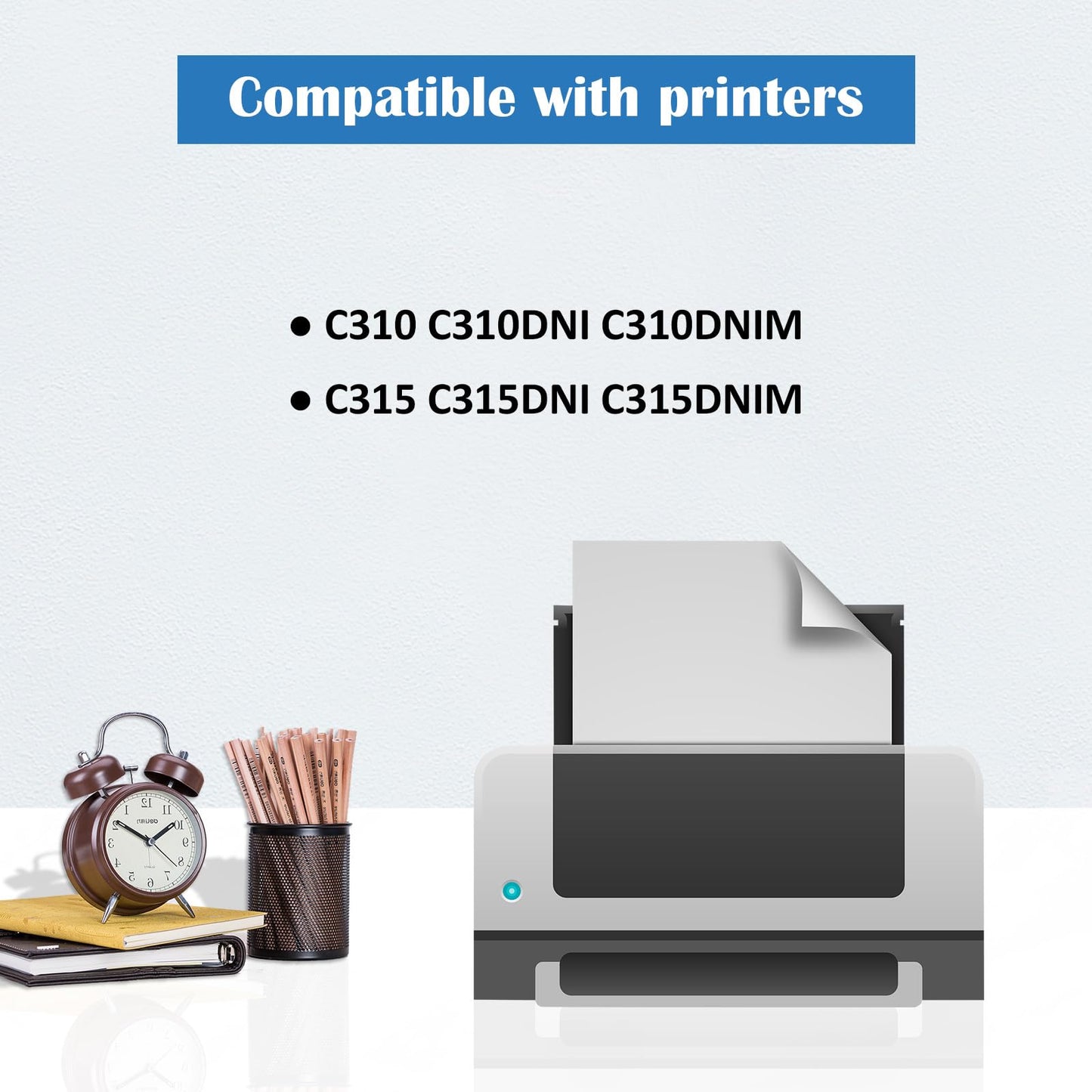 Aseker C310 C315 Toner Cartridge 4 Colors Compatible for Xerox C310 C310DNI C310DNIM C315 C315DNI C315DNIM Printer High Capacity 3000 & 2000 Pages 006R04356 006R04357 006R04358 006R04359 (BK/C/M/Y)
