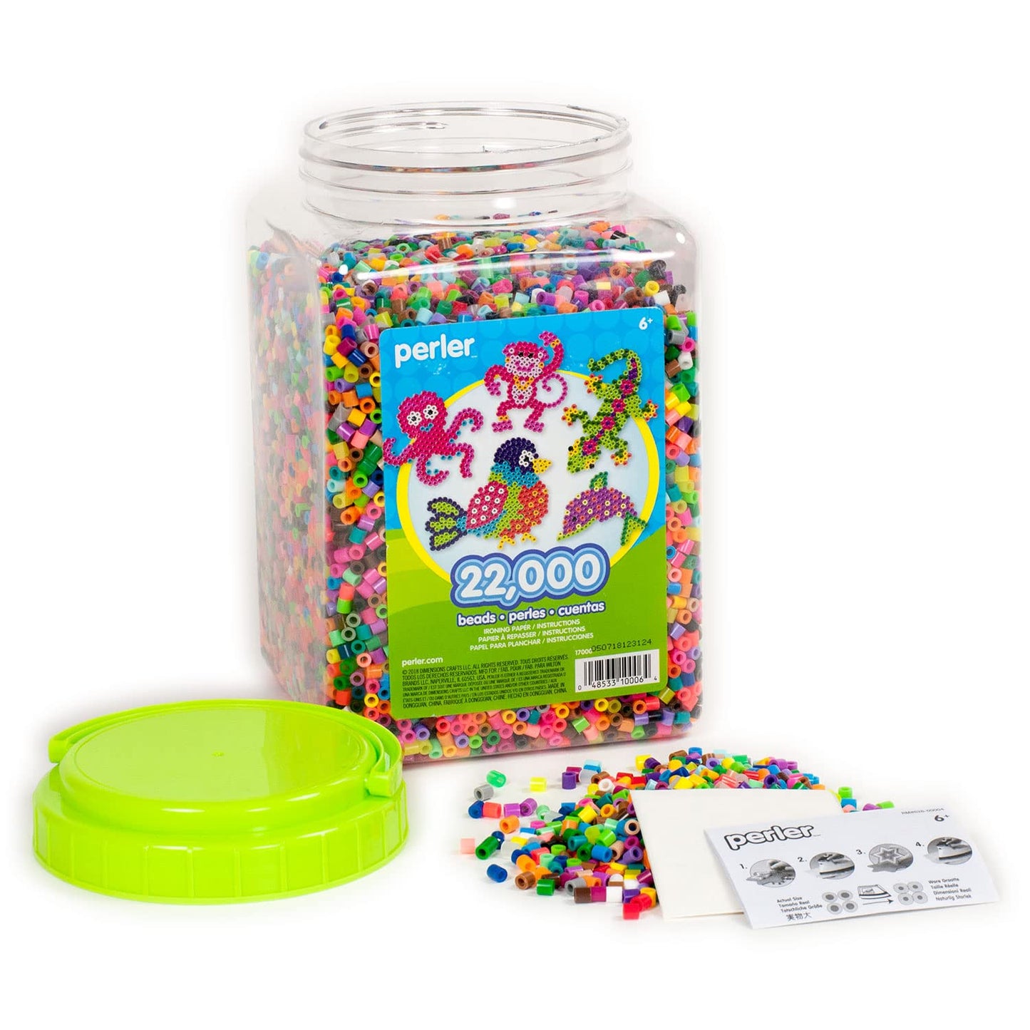 Perler Beads 22,000 Count Bead Jar Multi-Mix Colors - 17000
