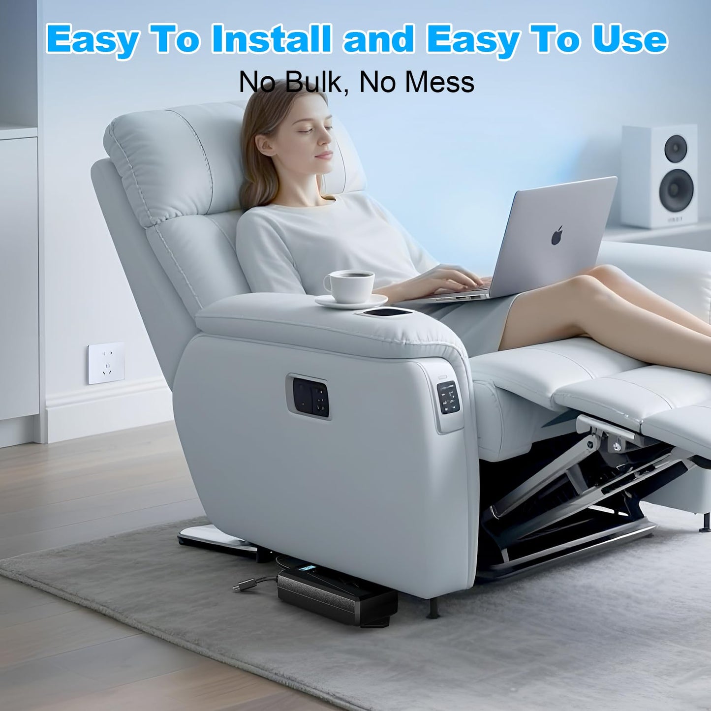 Battery Pack for Reclining Furniture,3000mAh Recliner Battery Packs Rechargeable 2 Pin, Universal Wireless Batteries for Reclining Furniture with Charger for Electric Recliner,Sofa,Couch,Lift Chair