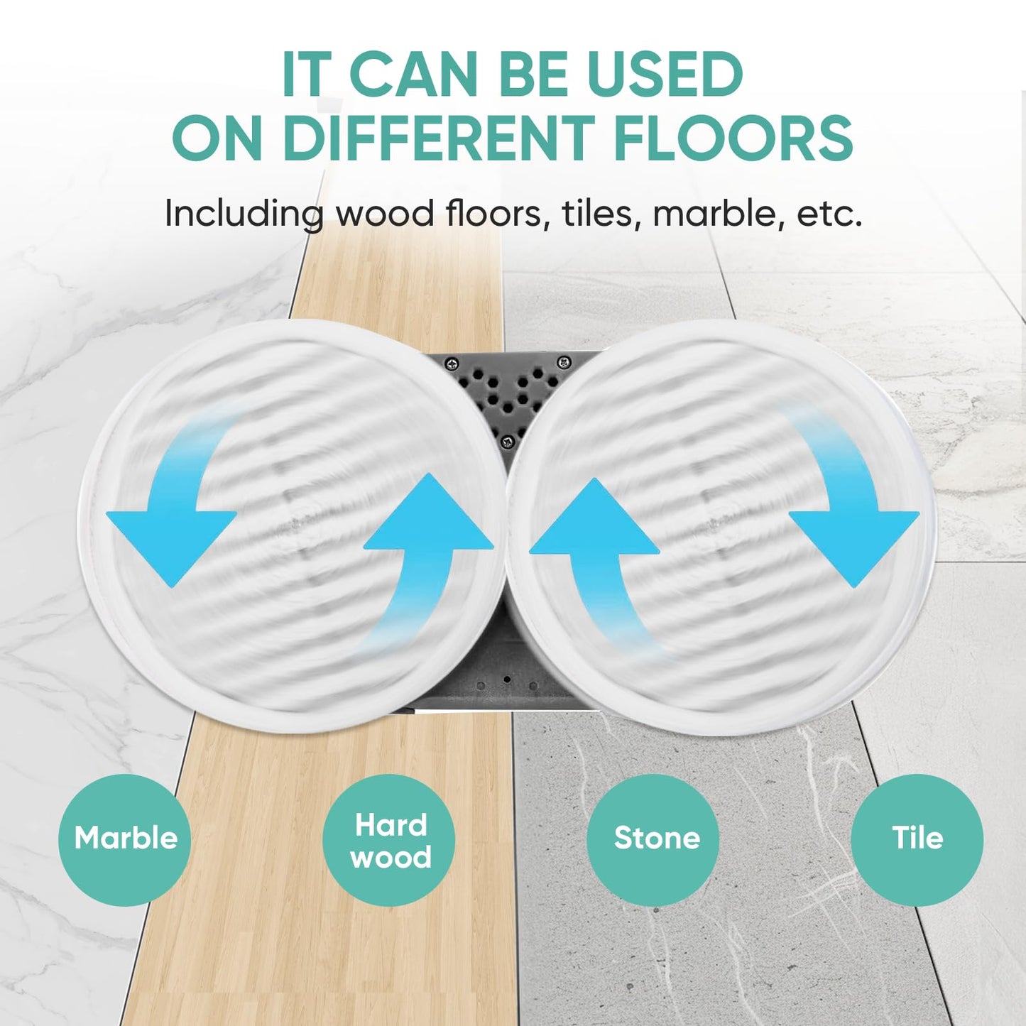 BIHARNT 8 Pack Spin-Wave Mop Replacement Pads Compatible with Bissell Spin-Wave 2039,2039A,2124,2307,23157,20391,20399 Series Steam Mop Pads for Bissell Spin-Wave Hard Floor Cleaner
