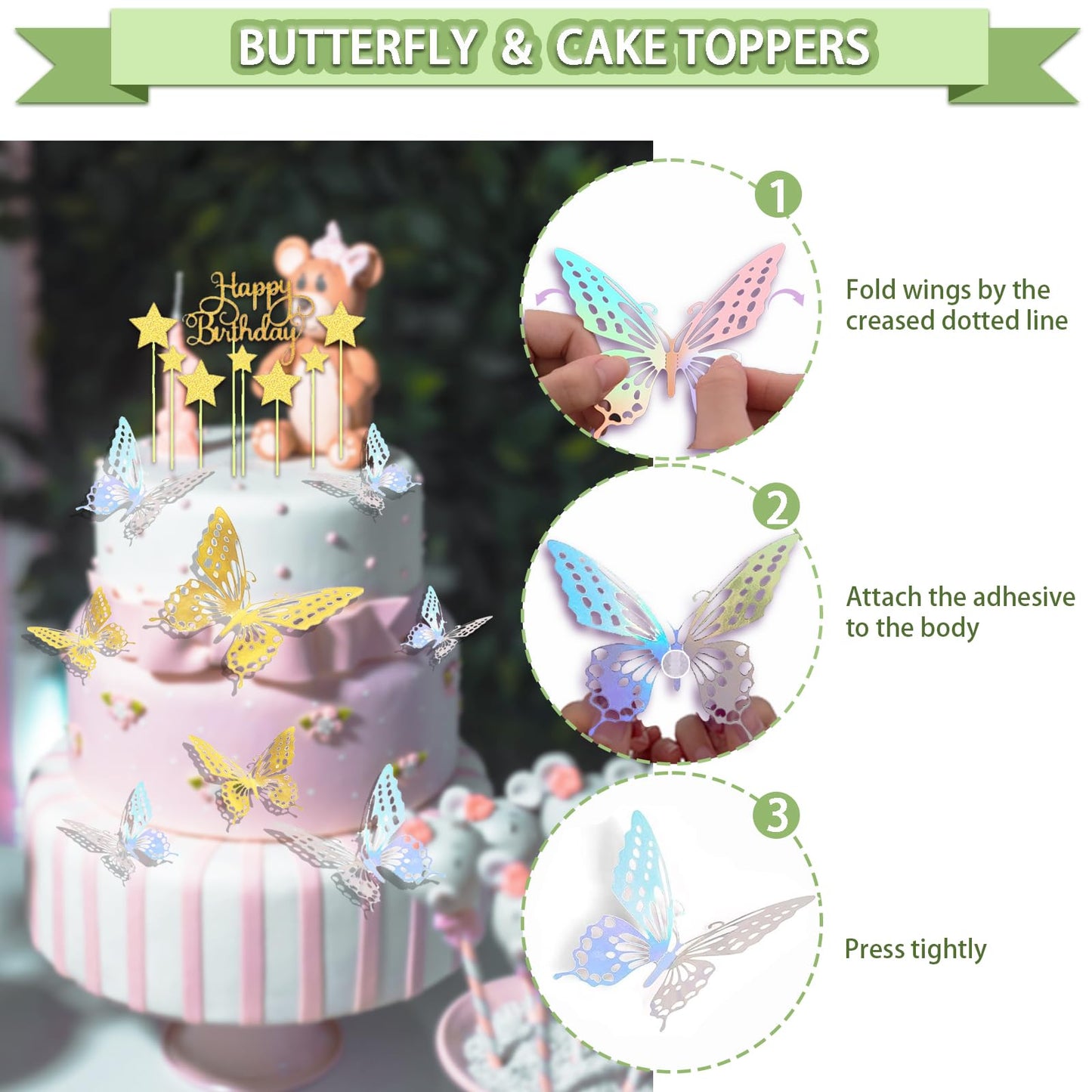 222 Pcs Sage Green Happy Birthday Decorations, Birthday Decorations for Women or Girl Kit- Disposable Dinnerware Set with 25 Guest, Balloons, Sash, Tiara, Banner, Paper Pom Poms