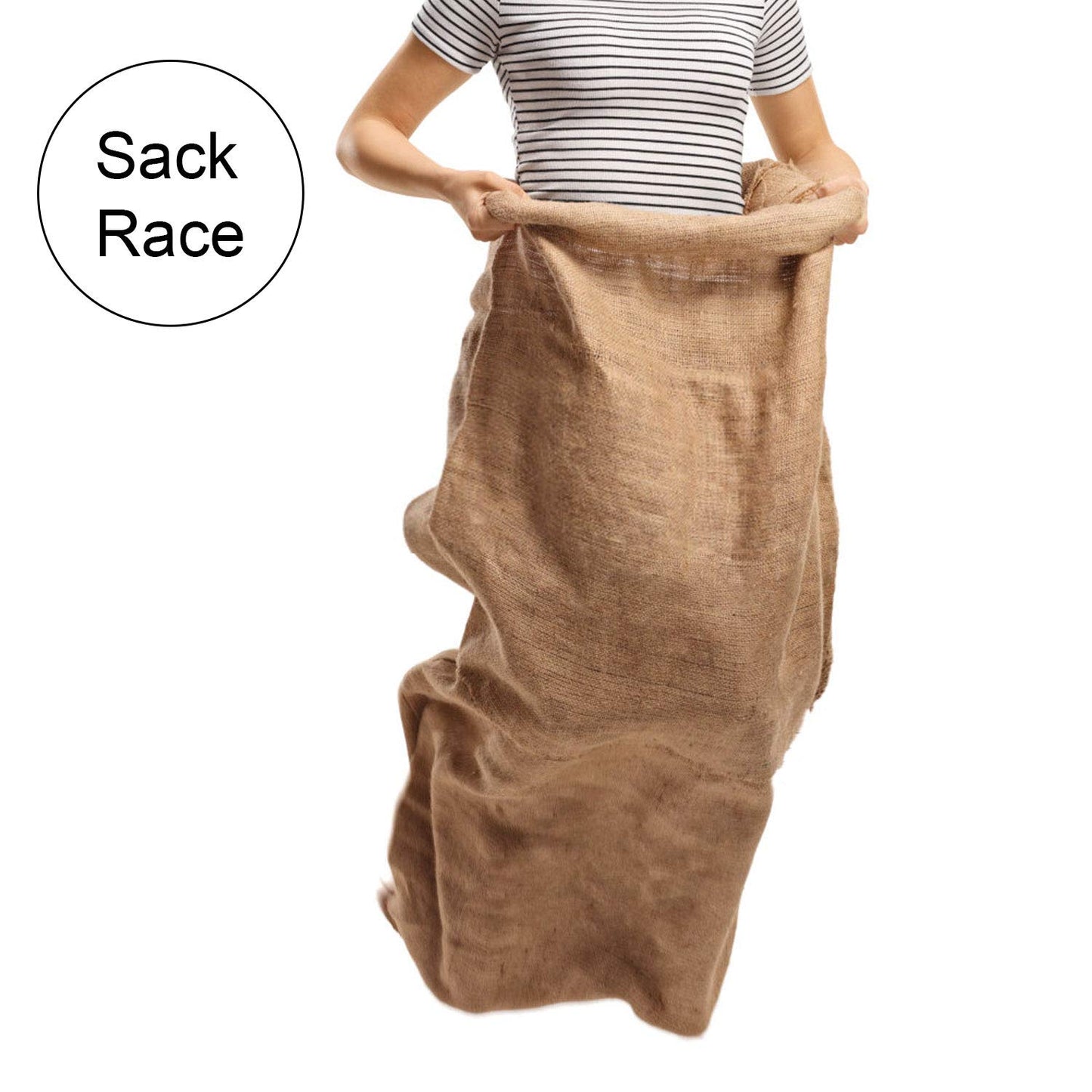 KEILEOHO 8 Pack 40 X 24 Inch Burlap Bags, Large Food Grade Burlap Sacks for Gardening, Planting Growing Bags, Potato Sack Race Bags for School Racing Game, Christmas Party Game