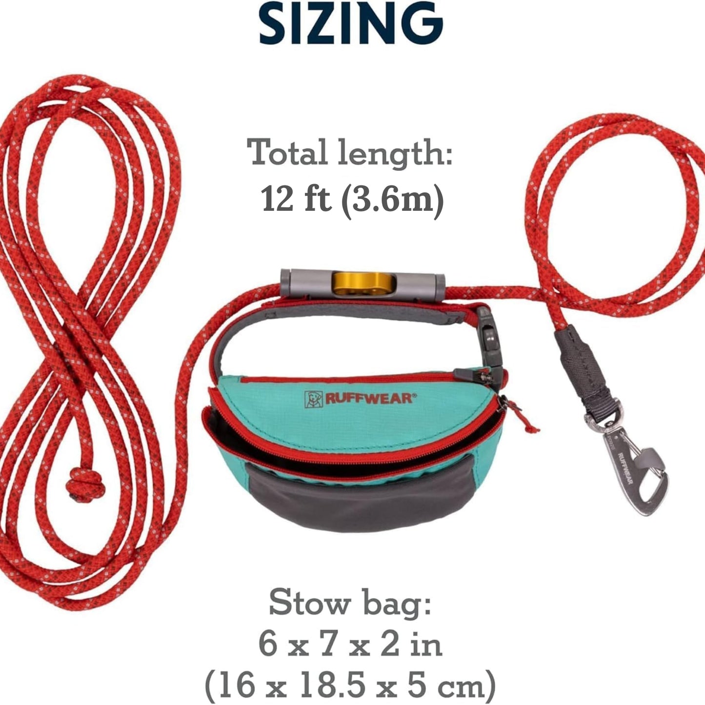 Ruffwear, Hitch Hiker Dog Leash, Adjustable Leash & Hitching System for Camping & Hiking, Slate Blue