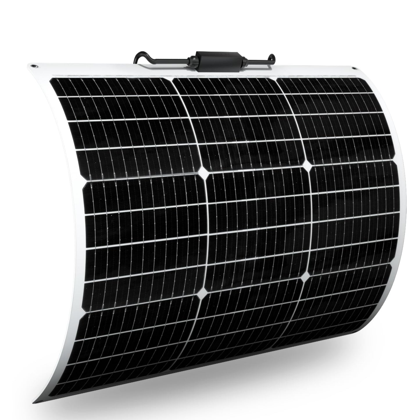 Flexible solar panel 50W 12V Monocrystalline Module Fiberglass Lightweight Charge for RV Trailer Boat Cabin Van Car Uneven Surfaces